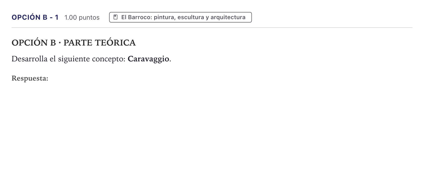 Enunciado: Opción B - 1 · Fundamentos Artísticos PAU Canarias Junio 2024