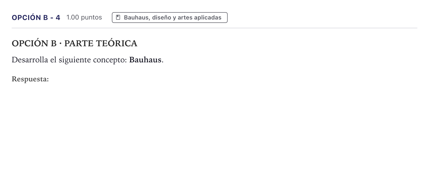 Enunciado: Opción B - 4 · Fundamentos Artísticos PAU Canarias Junio 2024