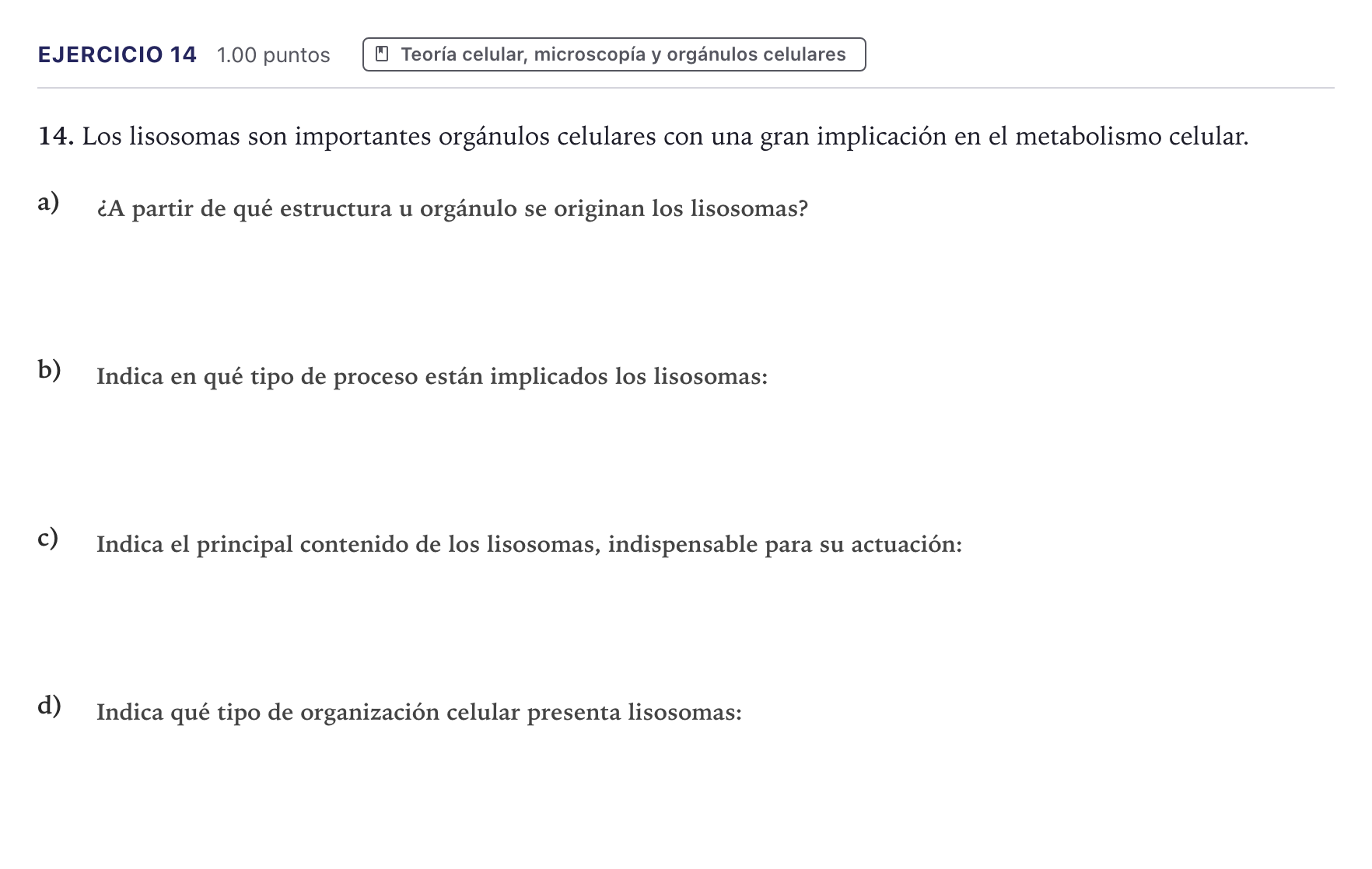 Enunciado: Problema 14 · Biología PAU Canarias Junio 2024