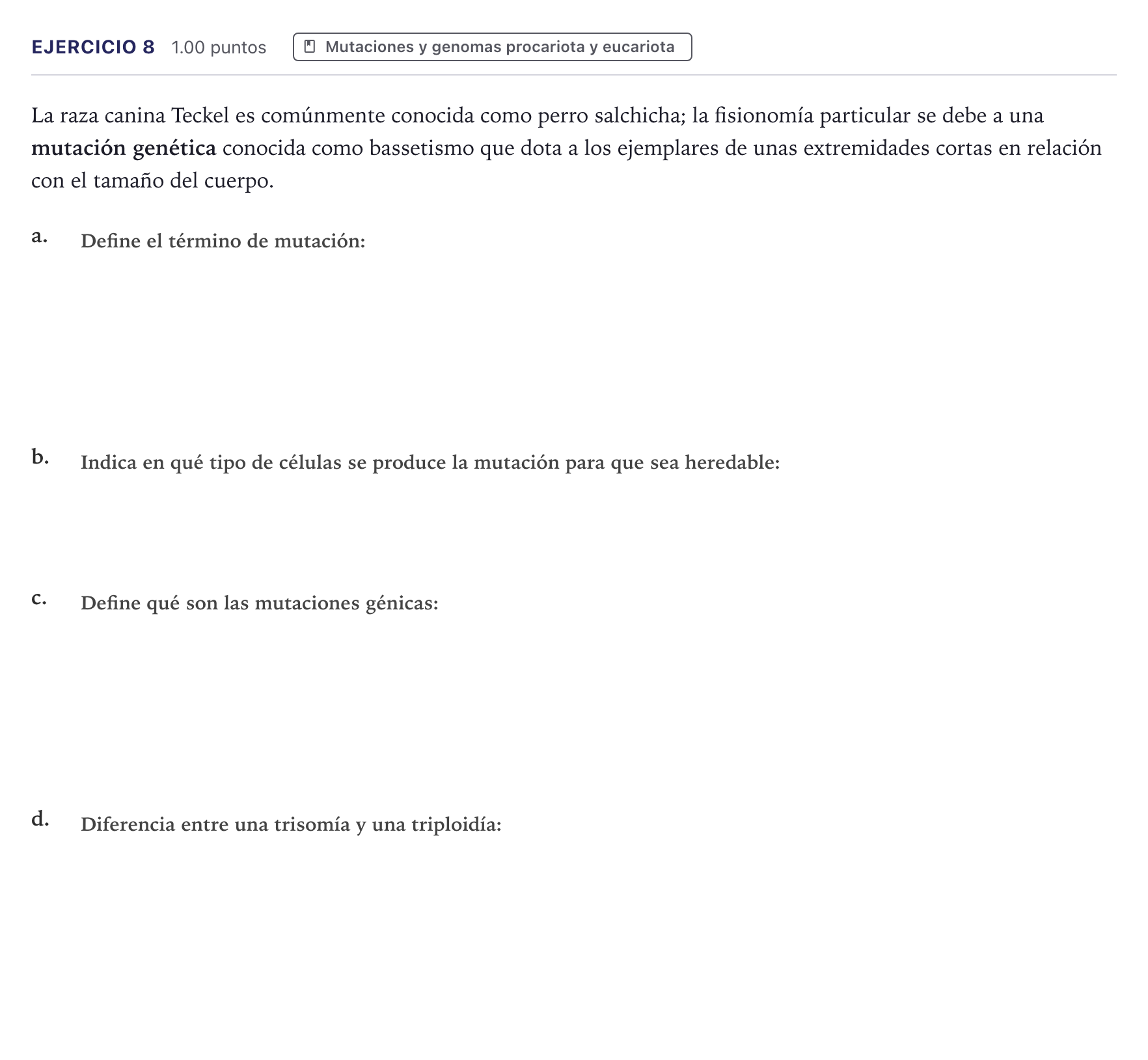 Enunciado: Problema 8 · Biología PAU Canarias Junio 2024