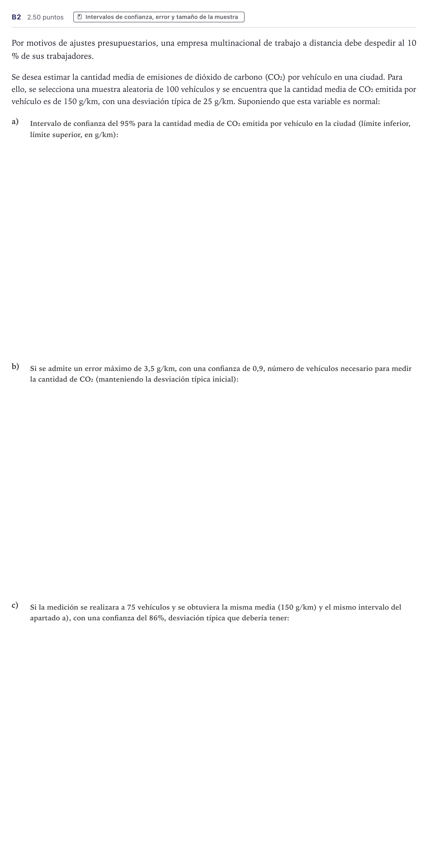 Enunciado: Ejercicio B2 · Matemáticas aplicadas a las Ciencias Sociales II PAU Canarias Junio (Ciencias) 2024