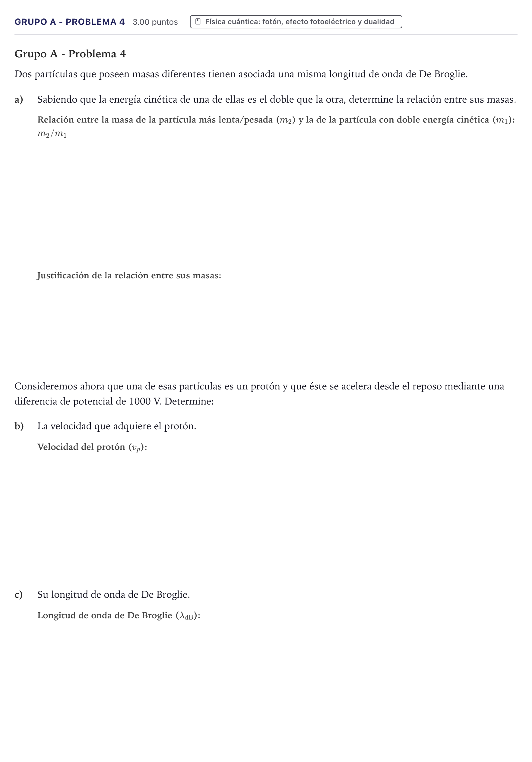 Enunciado: Ejercicio Grupo A - Problema 4 · Física PAU Canarias Junio 2024