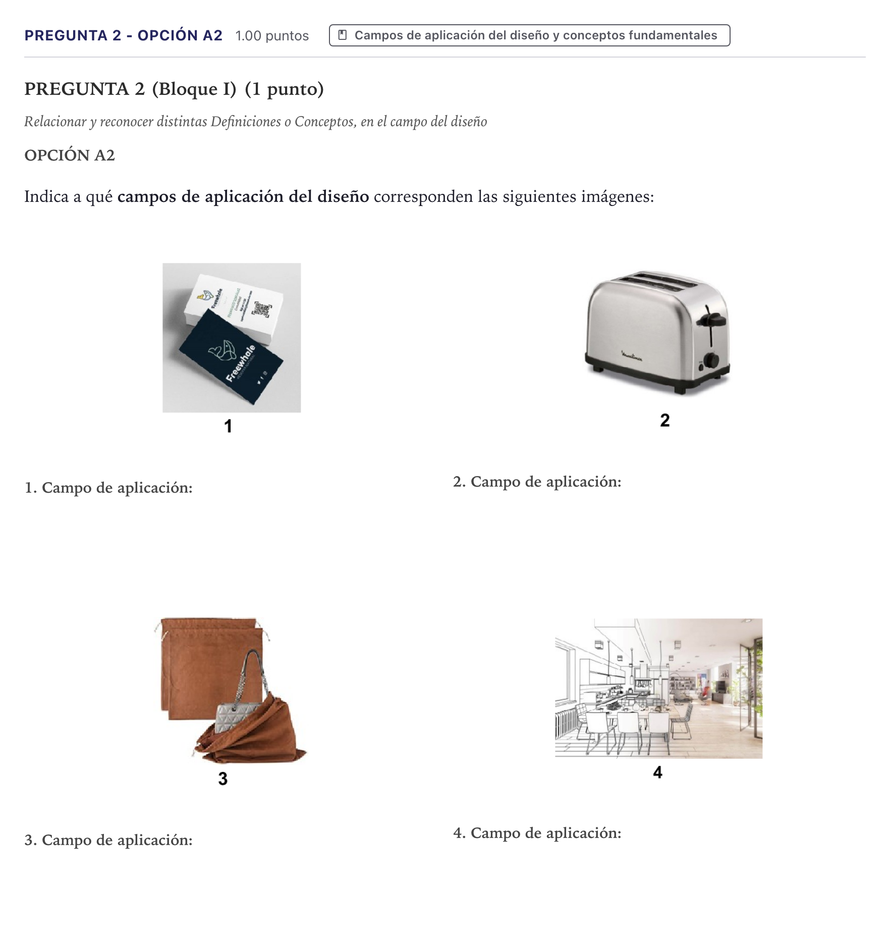 Enunciado: Pregunta 2 - Opción A2 · Diseño PAU Canarias Junio 2024