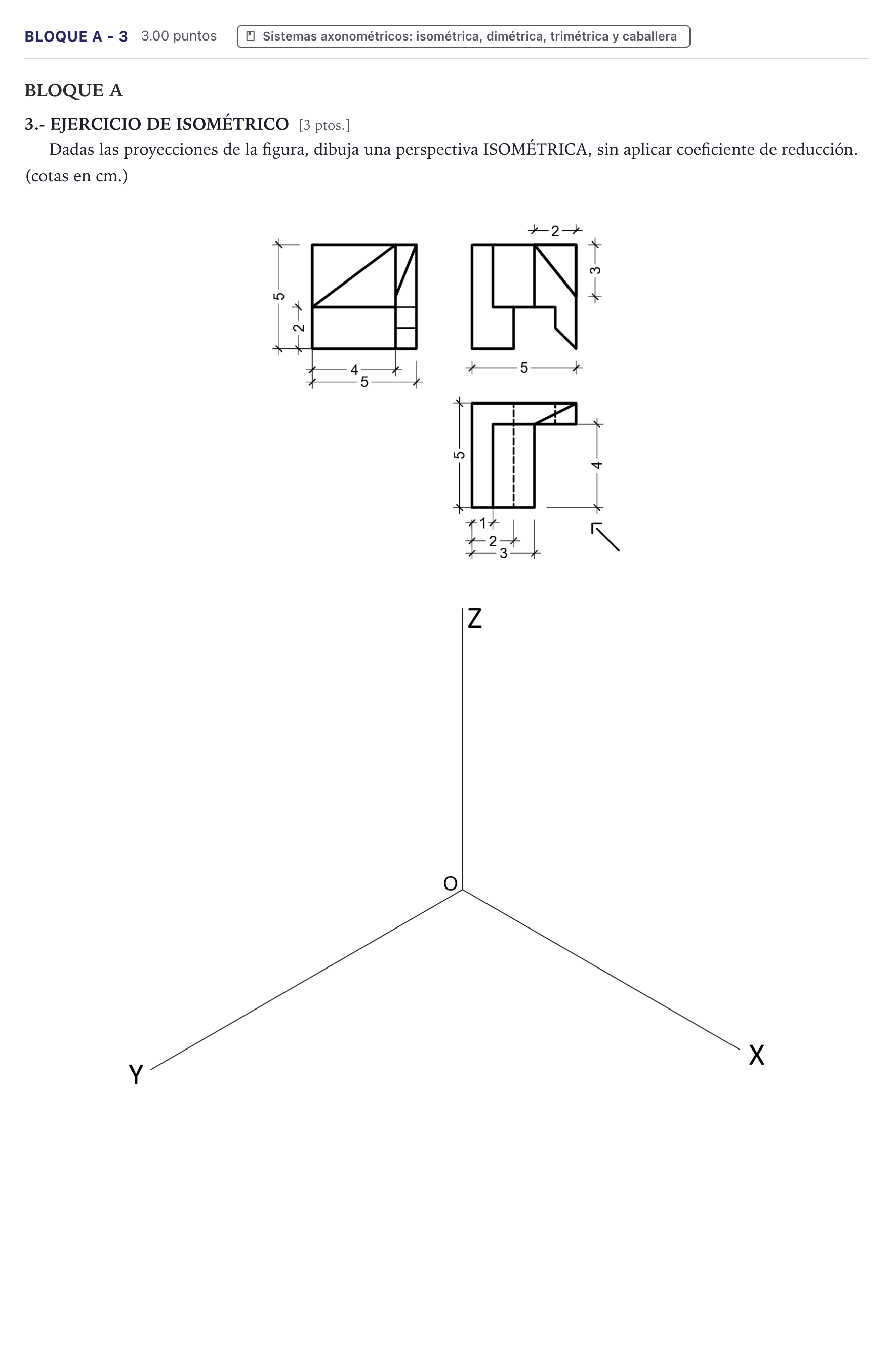 Enunciado: Bloque A - 3 · Dibujo Técnico Aplicado a las Artes Plásticas y el Diseño II PAU Canarias Junio 2024