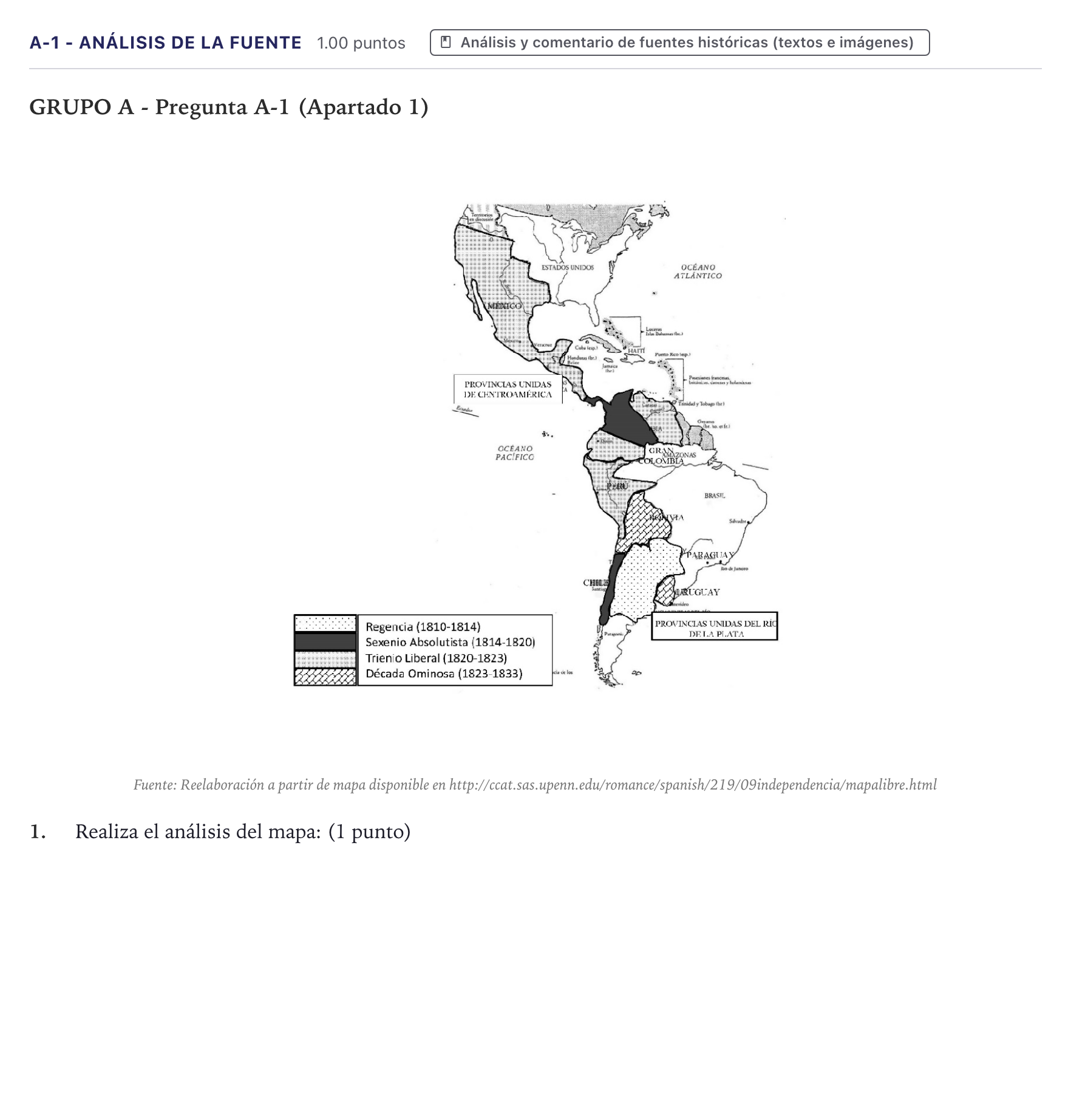 Enunciado: Ejercicio A-1 - Análisis de la fuente · Historia de España PAU Canarias Julio (Ciencias) 2024