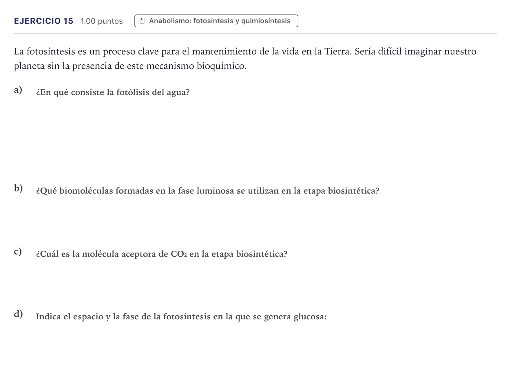 Enunciado: Problema 15 · Biología PAU Canarias Julio 2024