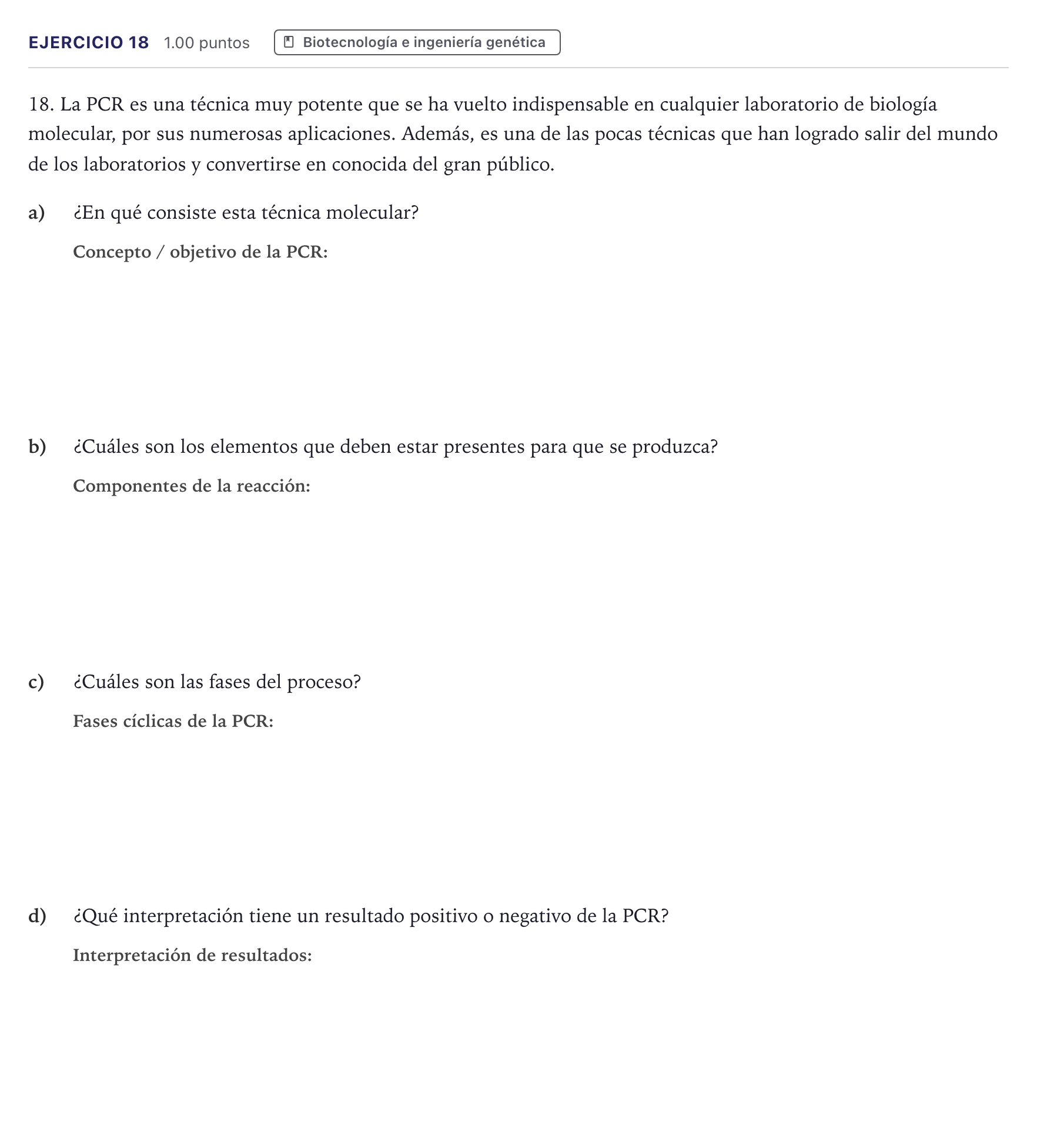 Enunciado: Problema 18 · Biología PAU Canarias Julio 2024