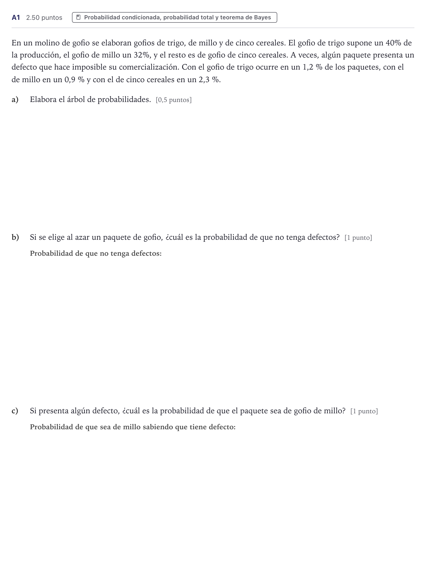 Enunciado: Ejercicio A1 · Matemáticas aplicadas a las Ciencias Sociales II PAU Canarias Julio 2024
