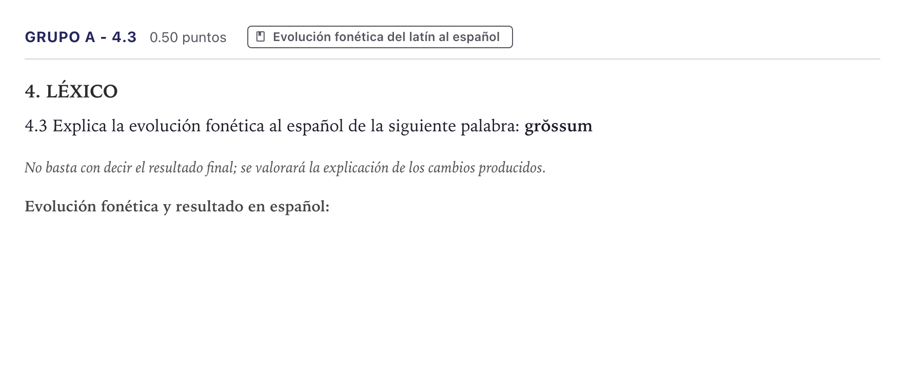 Enunciado: Ejercicio Grupo A - 4.3 · Latín II PAU Canarias Julio 2024