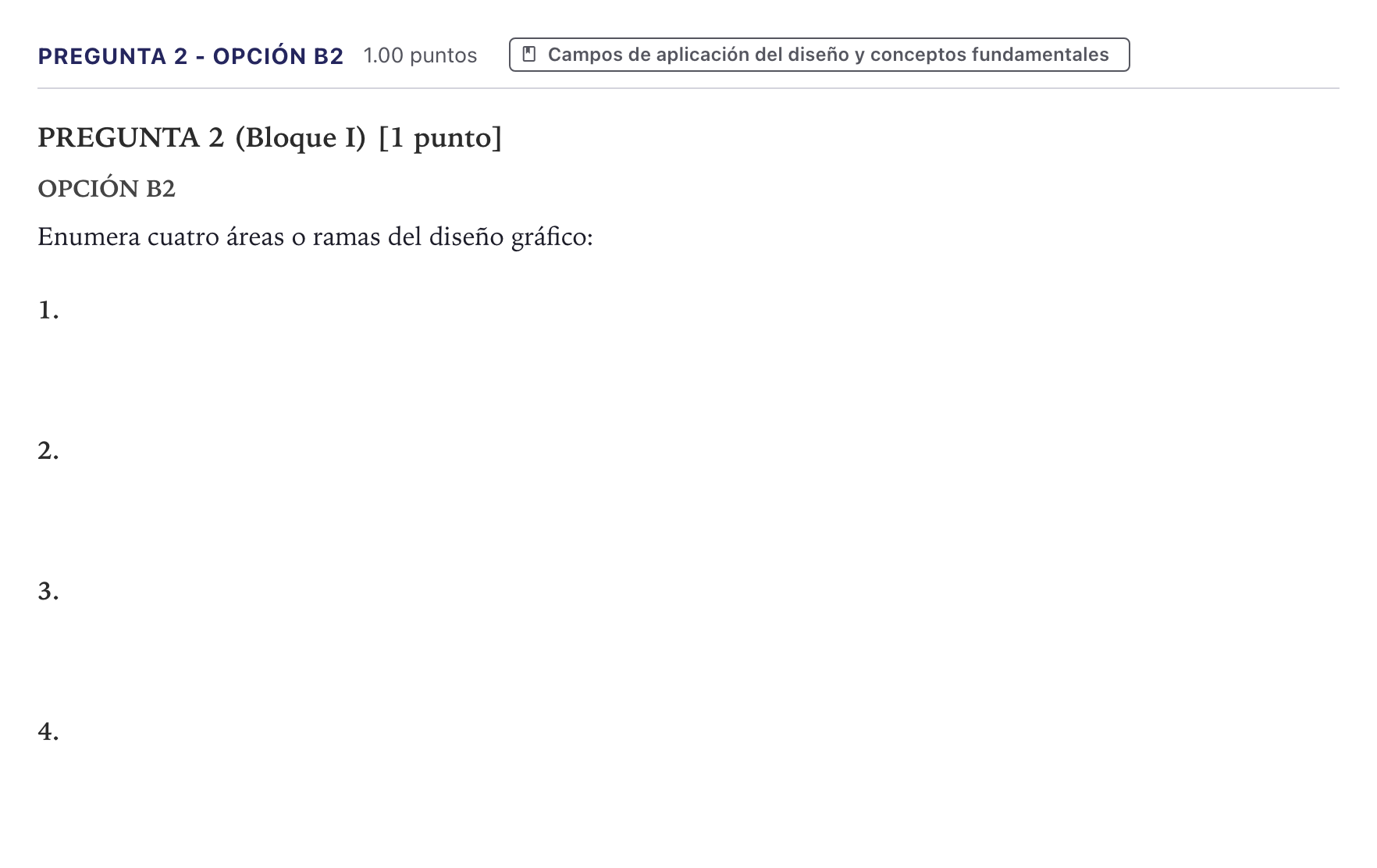 Enunciado: Pregunta 2 - Opción B2 · Diseño PAU Canarias Julio 2024