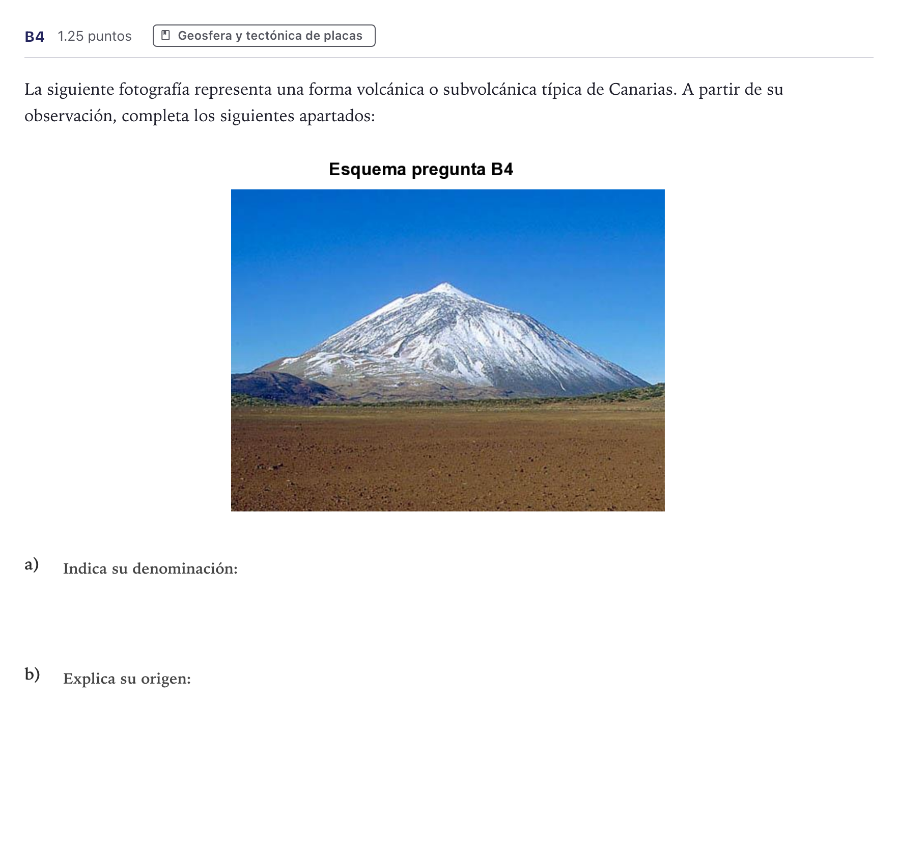 Enunciado: Ejercicio B4 · Ciencias Generales PAU Canarias Julio (Ciencias) 2024