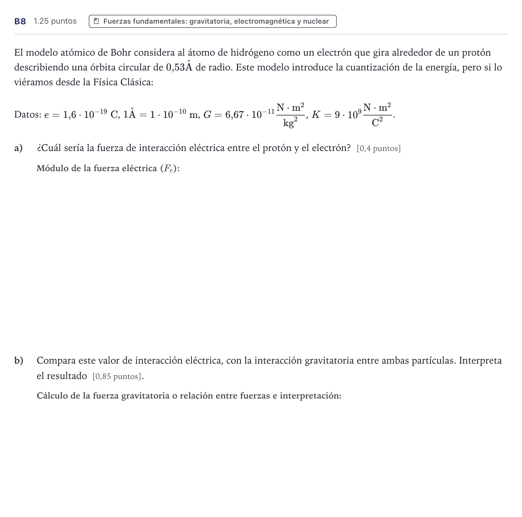Enunciado: Ejercicio B8 · Ciencias Generales PAU Canarias Julio (Ciencias) 2024