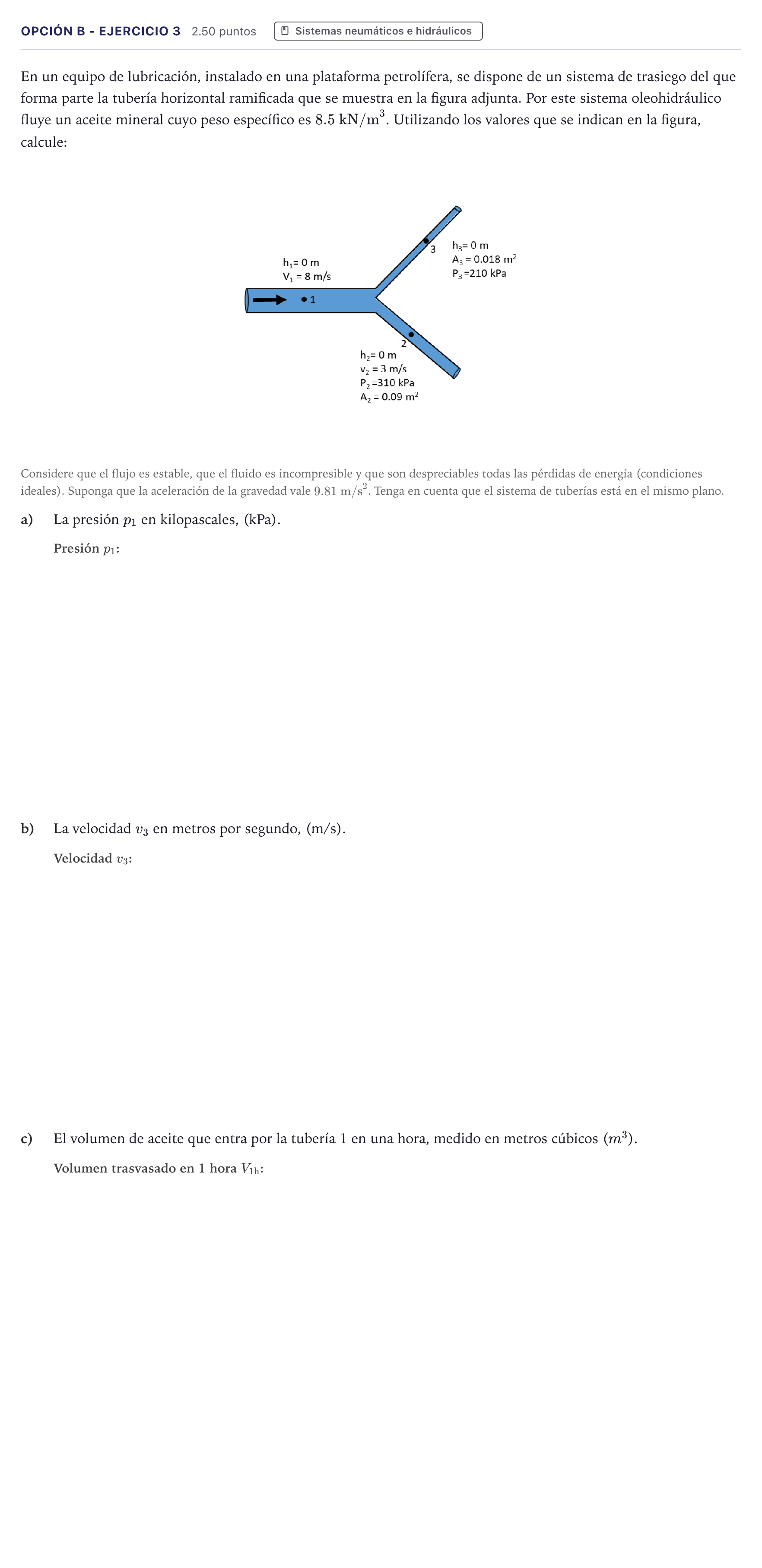 Enunciado: Opción B - Ejercicio 3 · Tecnología e Ingeniería II PAU Canarias Julio 2024