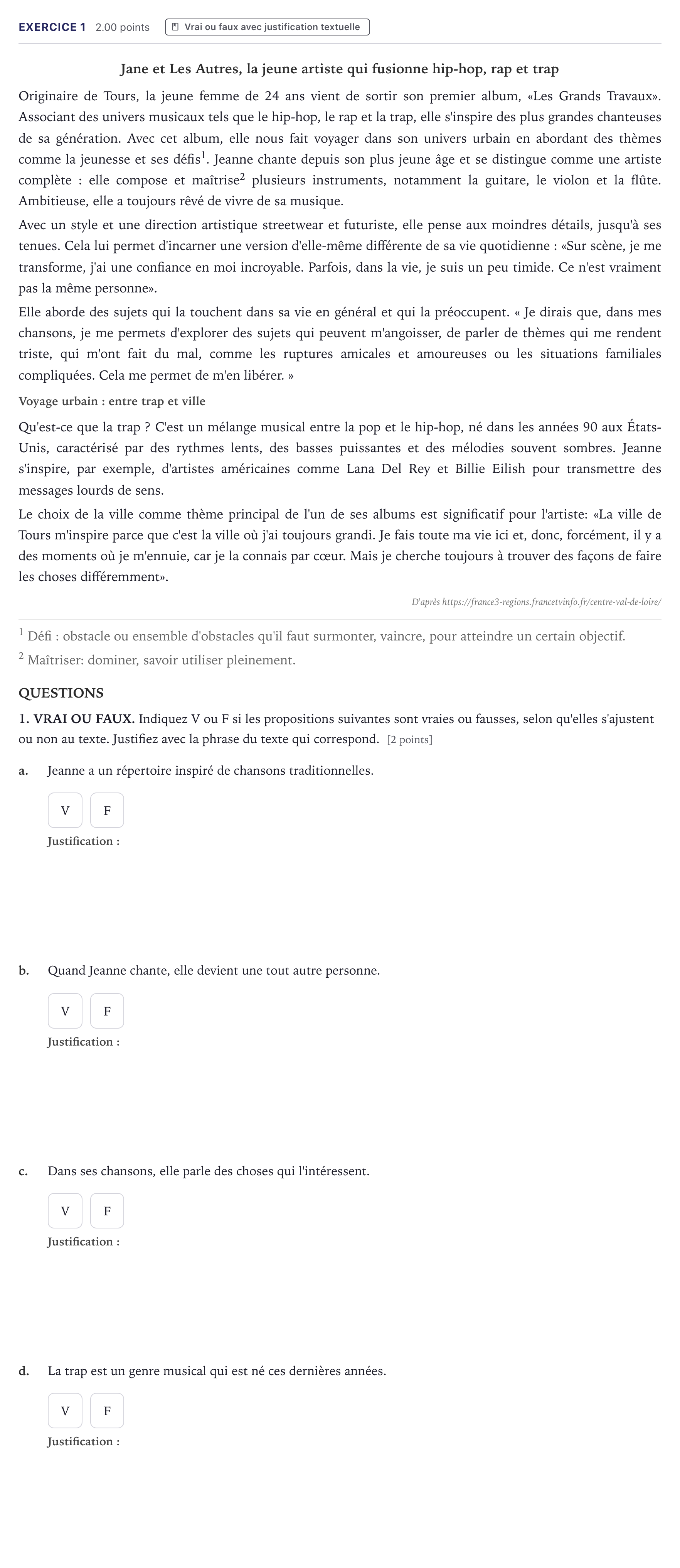 Enunciado: Problema 1 · Francés PAU Canarias Junio (Humanidades) 2025