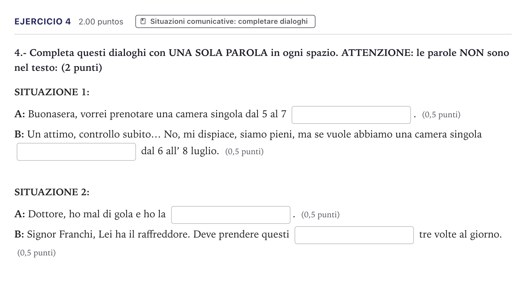 Enunciado: Problema 4 · Italiano PAU Canarias Junio (Ciencias) 2025
