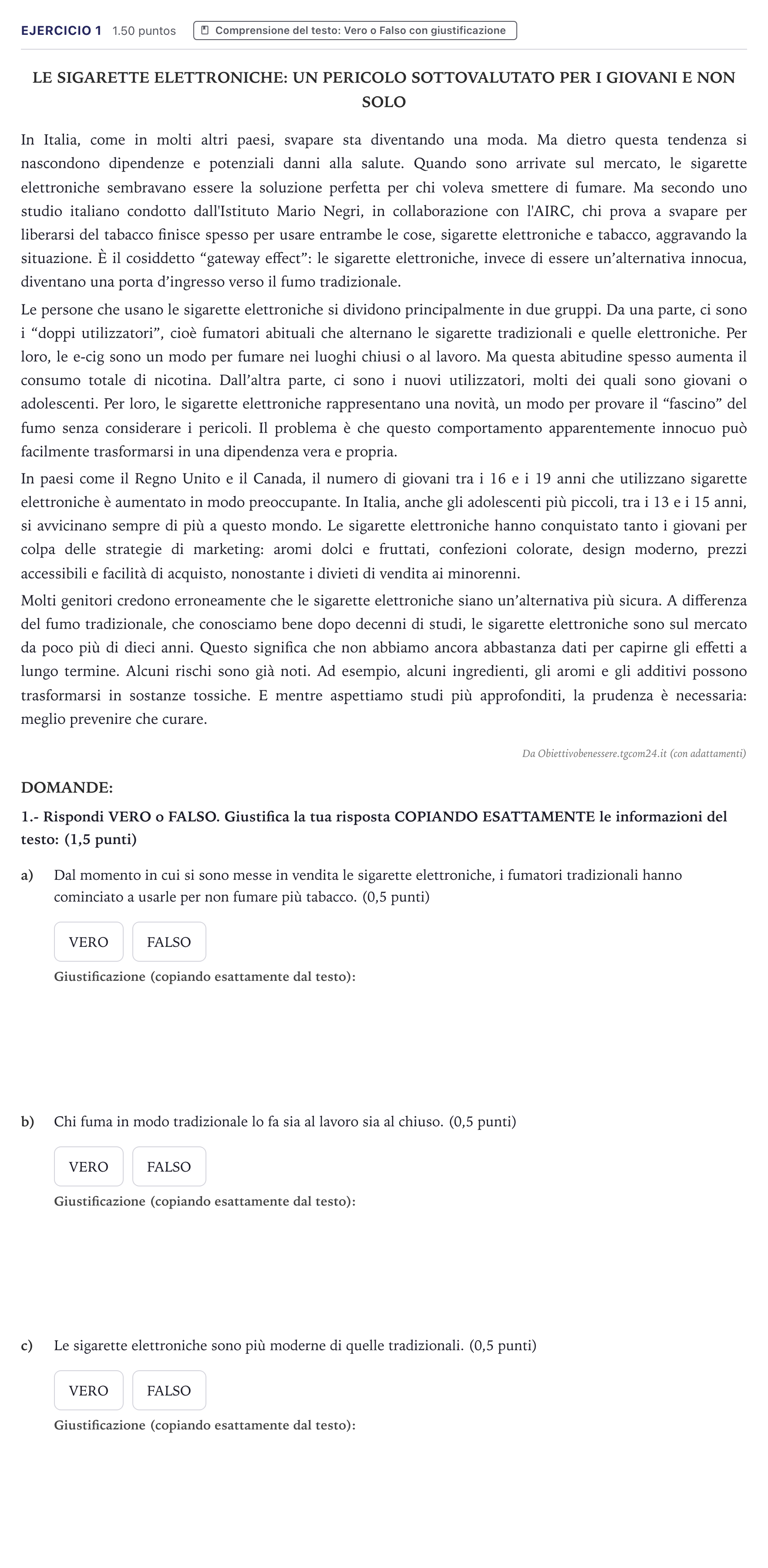 Enunciado: Problema 1 · Italiano PAU Canarias Junio (Humanidades) 2025
