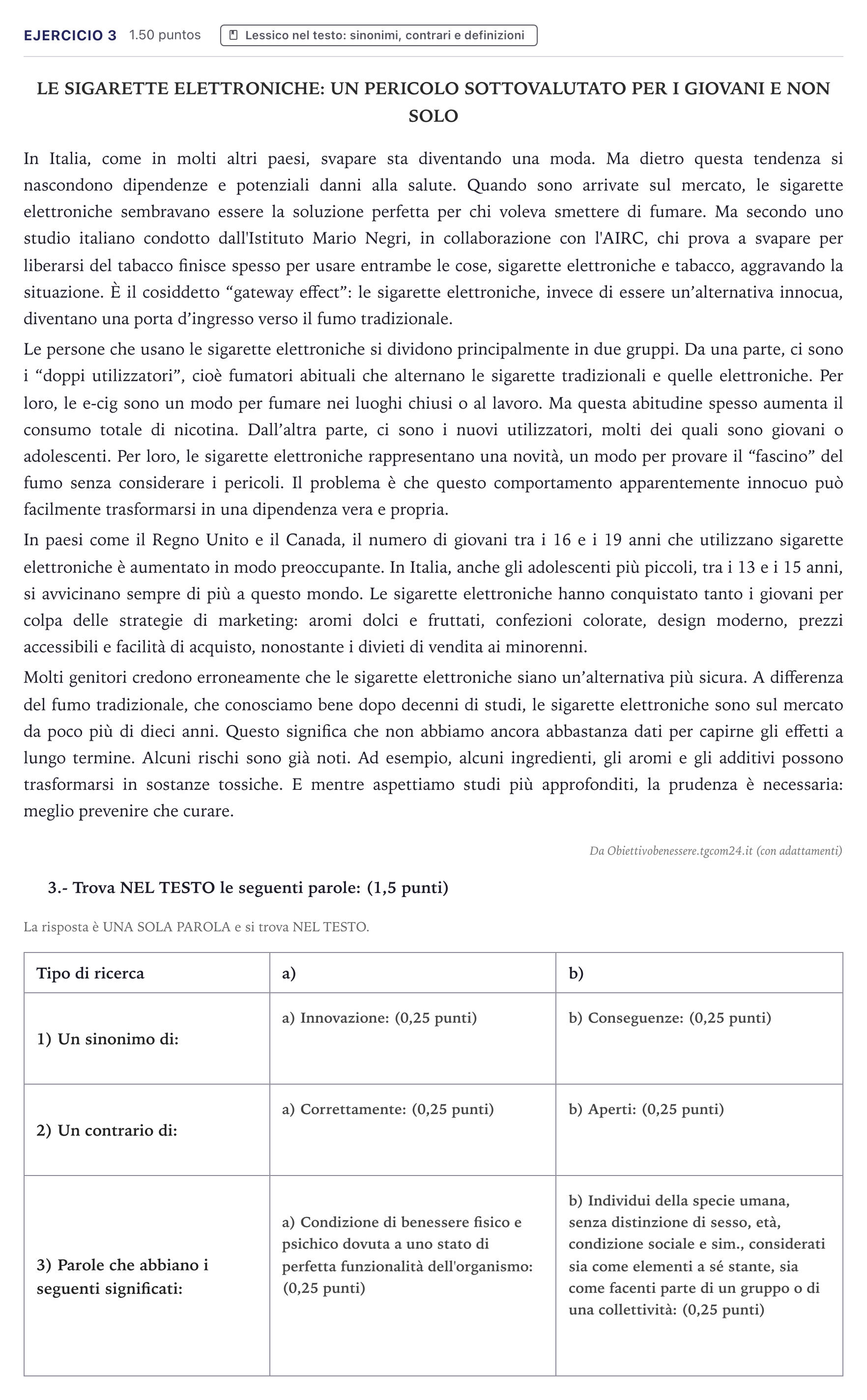 Enunciado: Problema 3 · Italiano PAU Canarias Junio (Humanidades) 2025