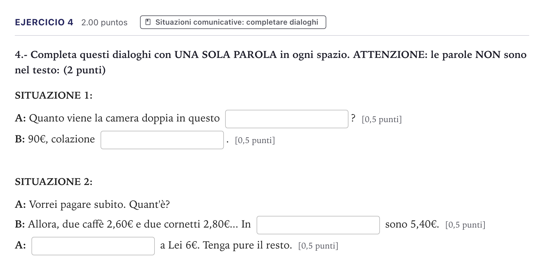 Enunciado: Problema 4 · Italiano PAU Canarias Junio (Humanidades) 2025