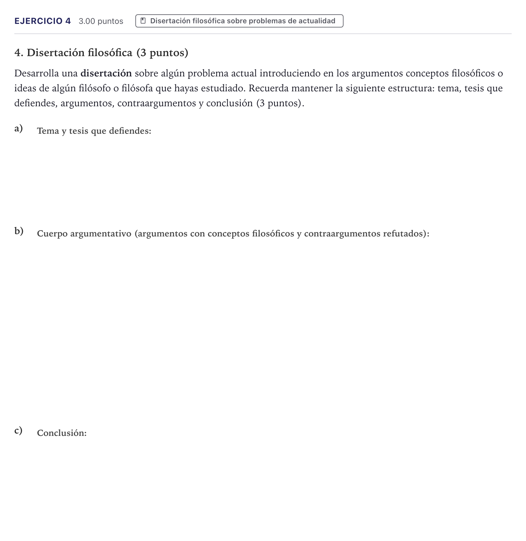 Enunciado: Problema 4 · Historia de la Filosofía PAU Canarias Junio (Humanidades) 2025