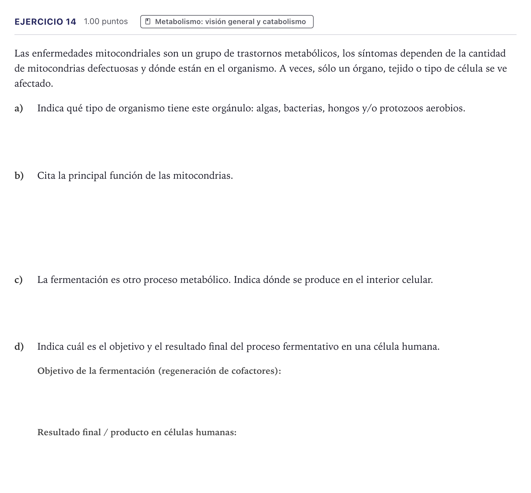 Enunciado: Problema 14 · Biología PAU Canarias Junio 2025