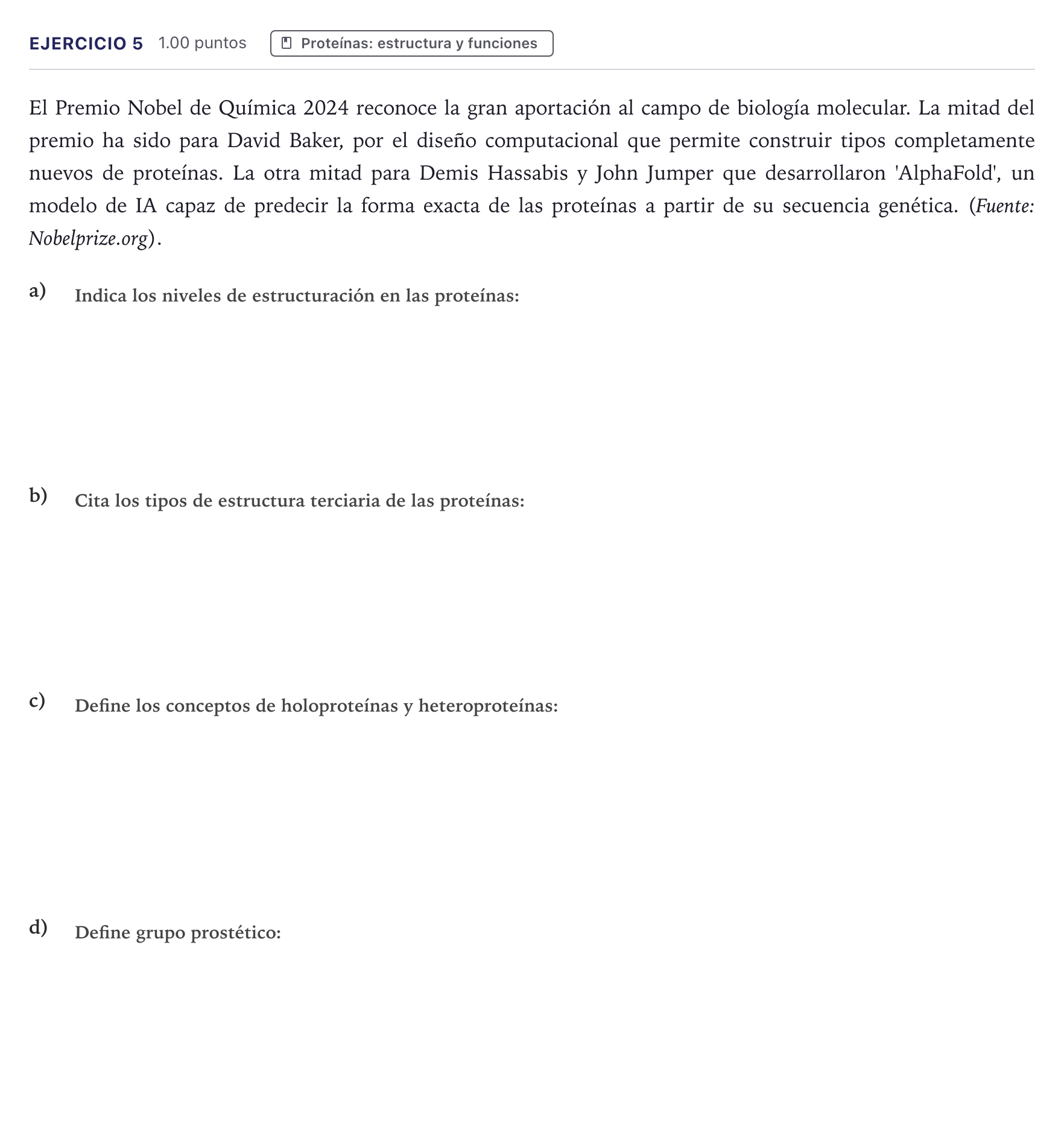 Enunciado: Problema 5 · Biología PAU Canarias Junio 2025