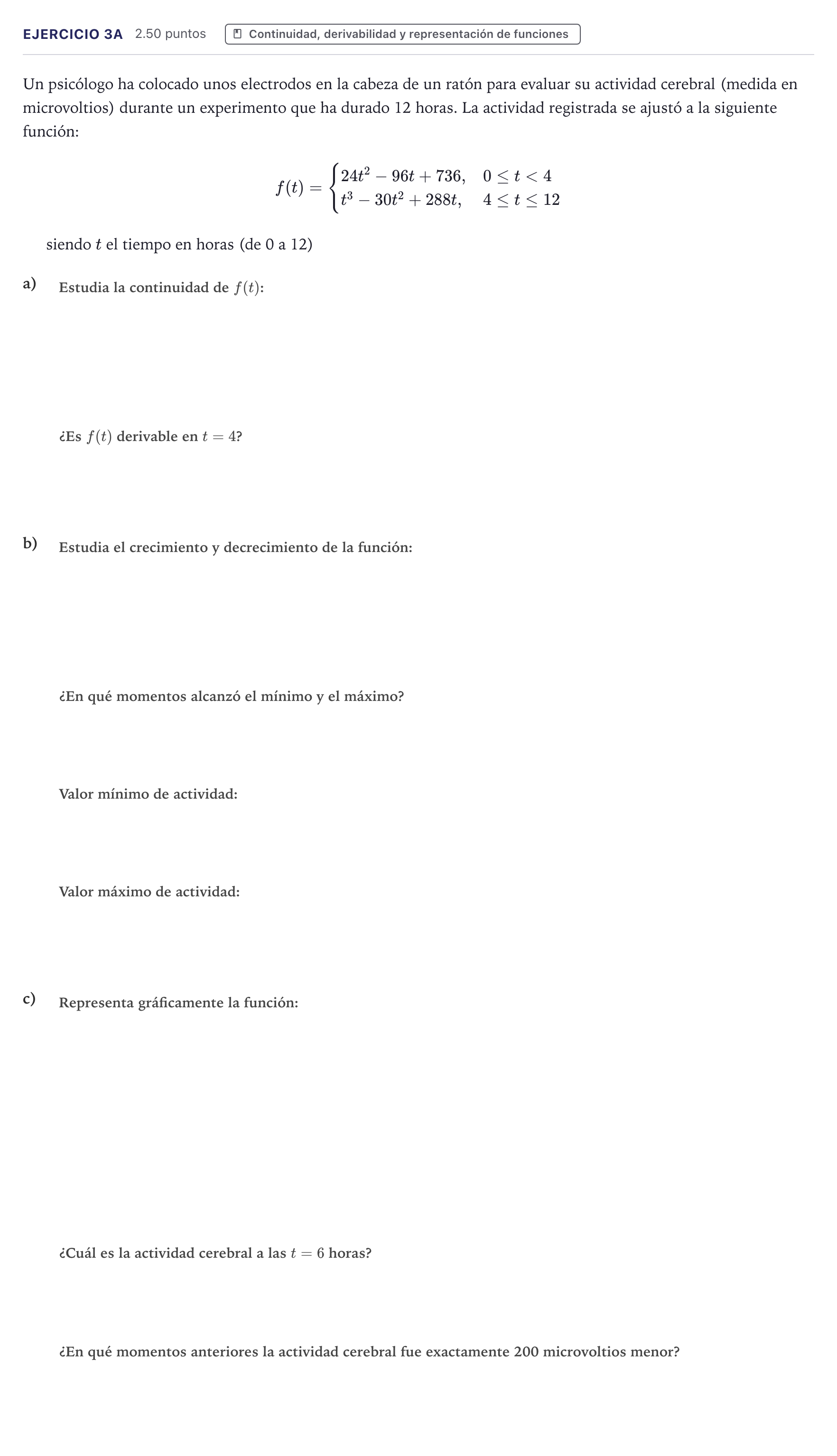Enunciado: Ejercicio 3A · Matemáticas aplicadas a las Ciencias Sociales II PAU Canarias Junio 2025