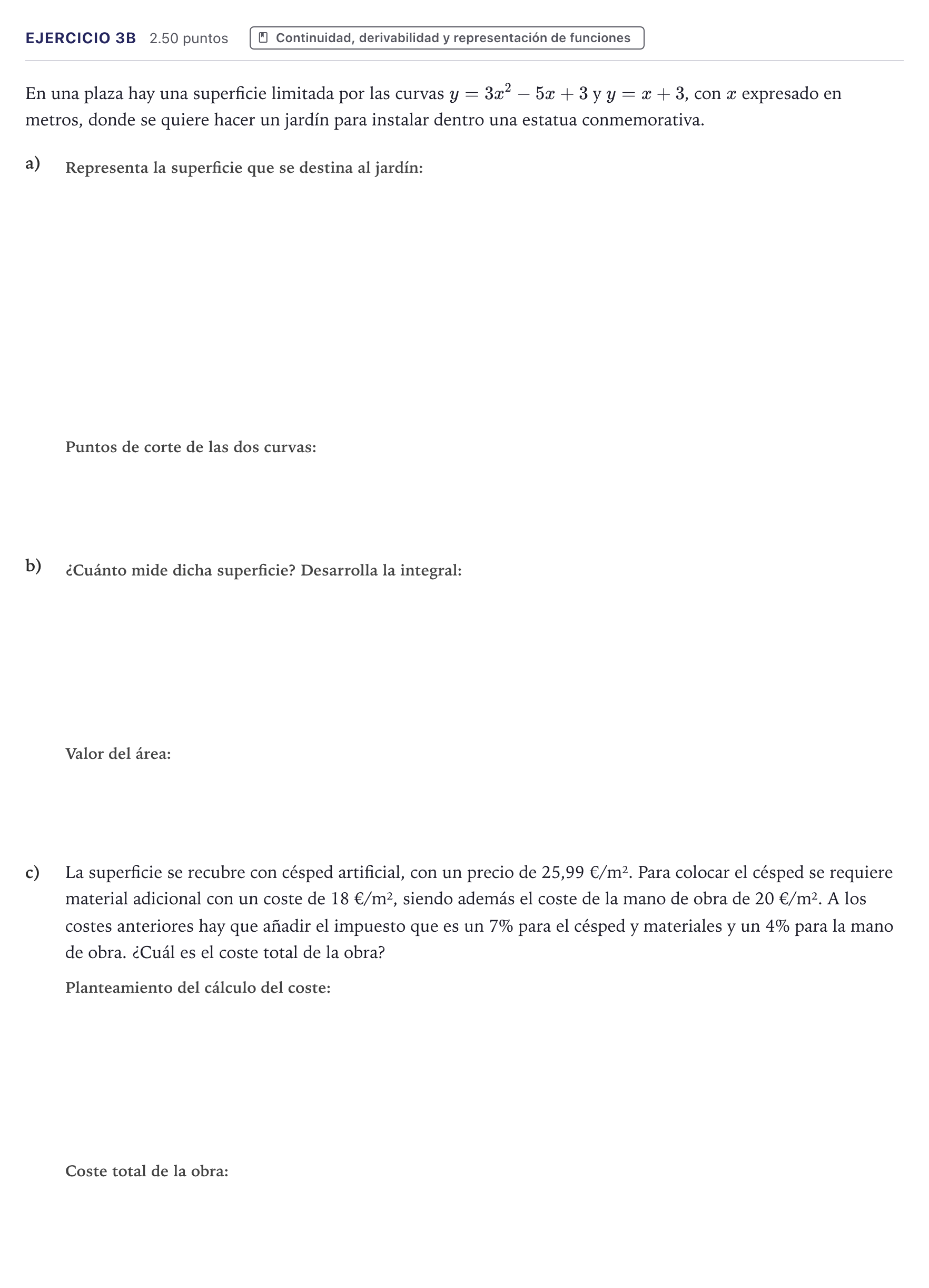 Enunciado: Ejercicio 3B · Matemáticas aplicadas a las Ciencias Sociales II PAU Canarias Junio 2025