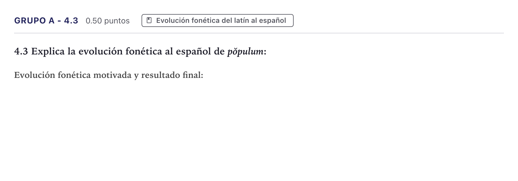 Enunciado: Ejercicio Grupo A - 4.3 · Latín II PAU Canarias Junio 2025