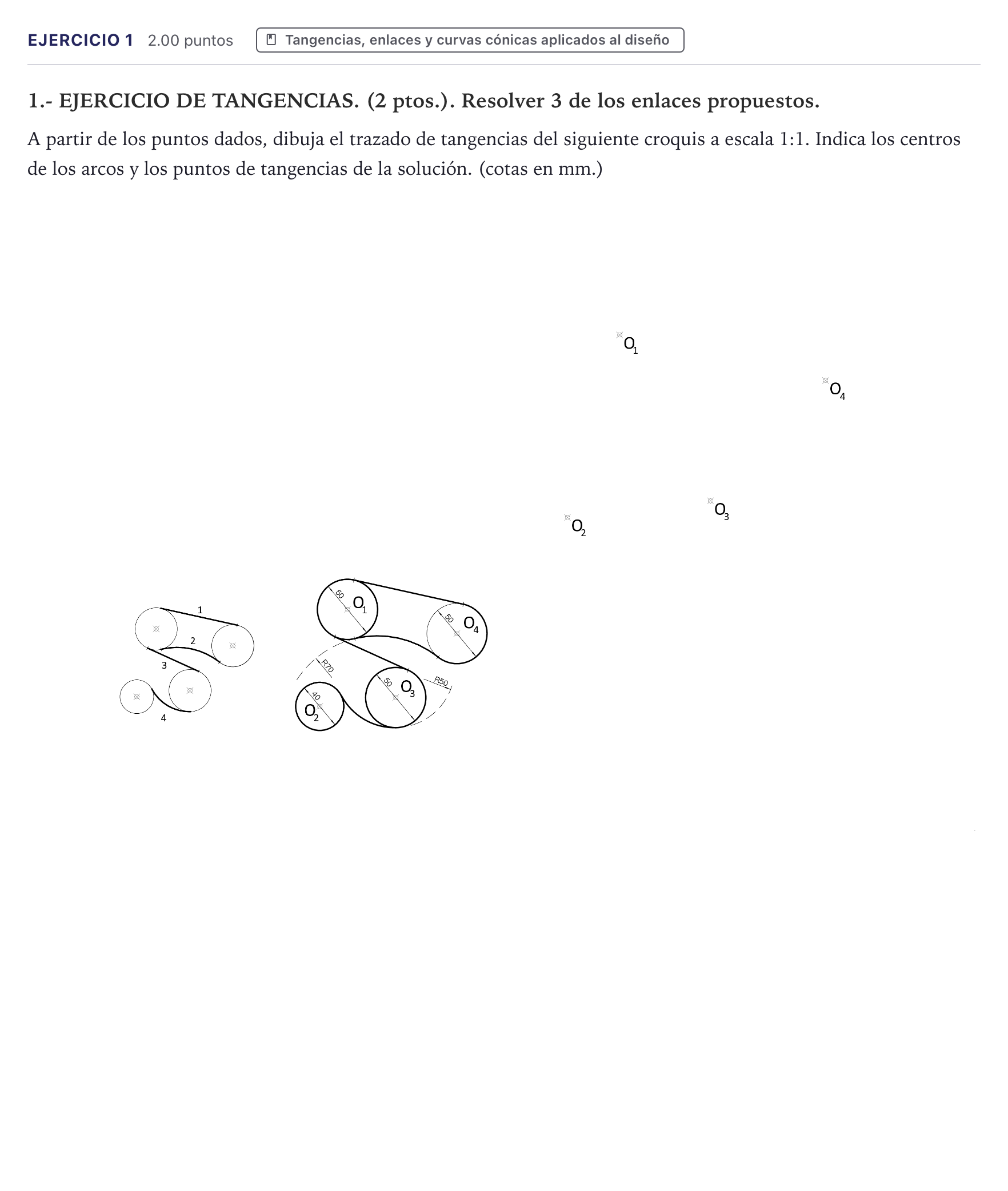 Enunciado: Problema 1 · Dibujo Técnico Aplicado a las Artes Plásticas y el Diseño II PAU Canarias Junio 2025