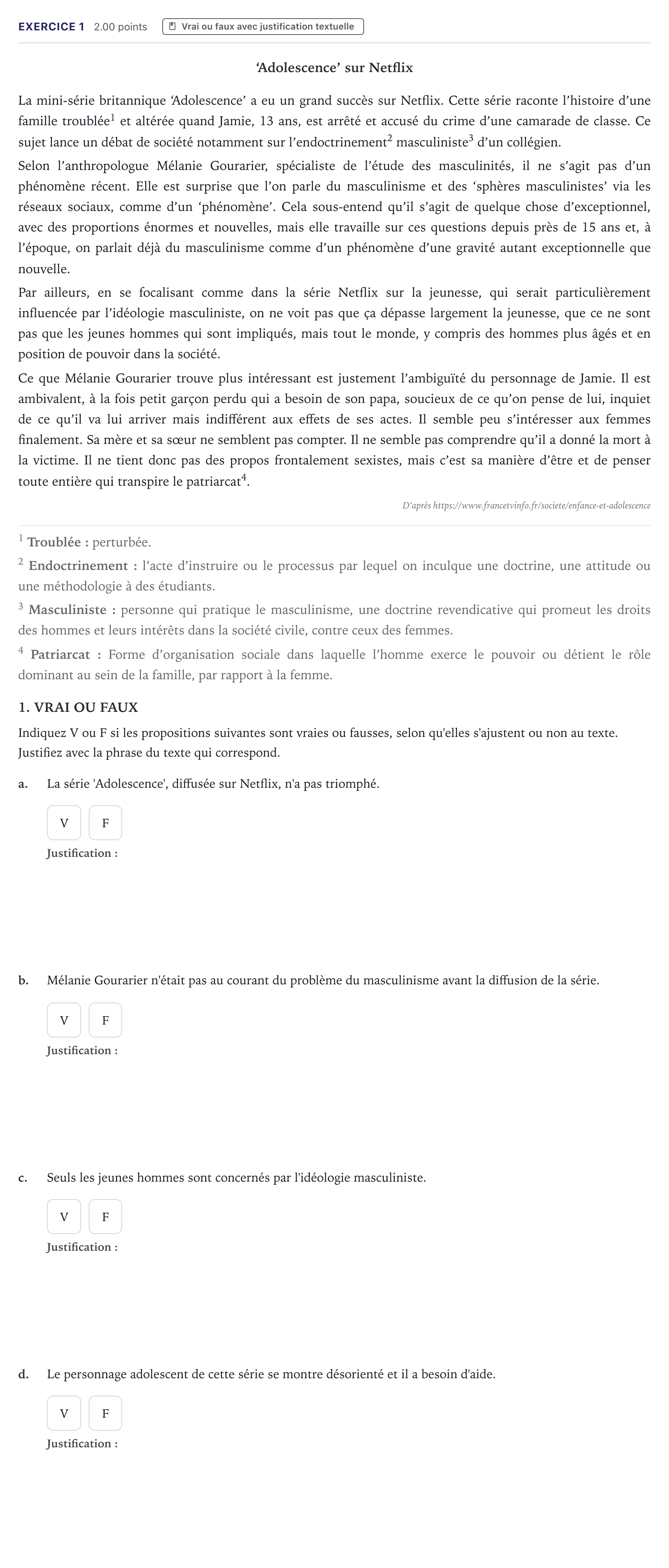 Enunciado: Problema 1 · Francés PAU Canarias Julio 2025