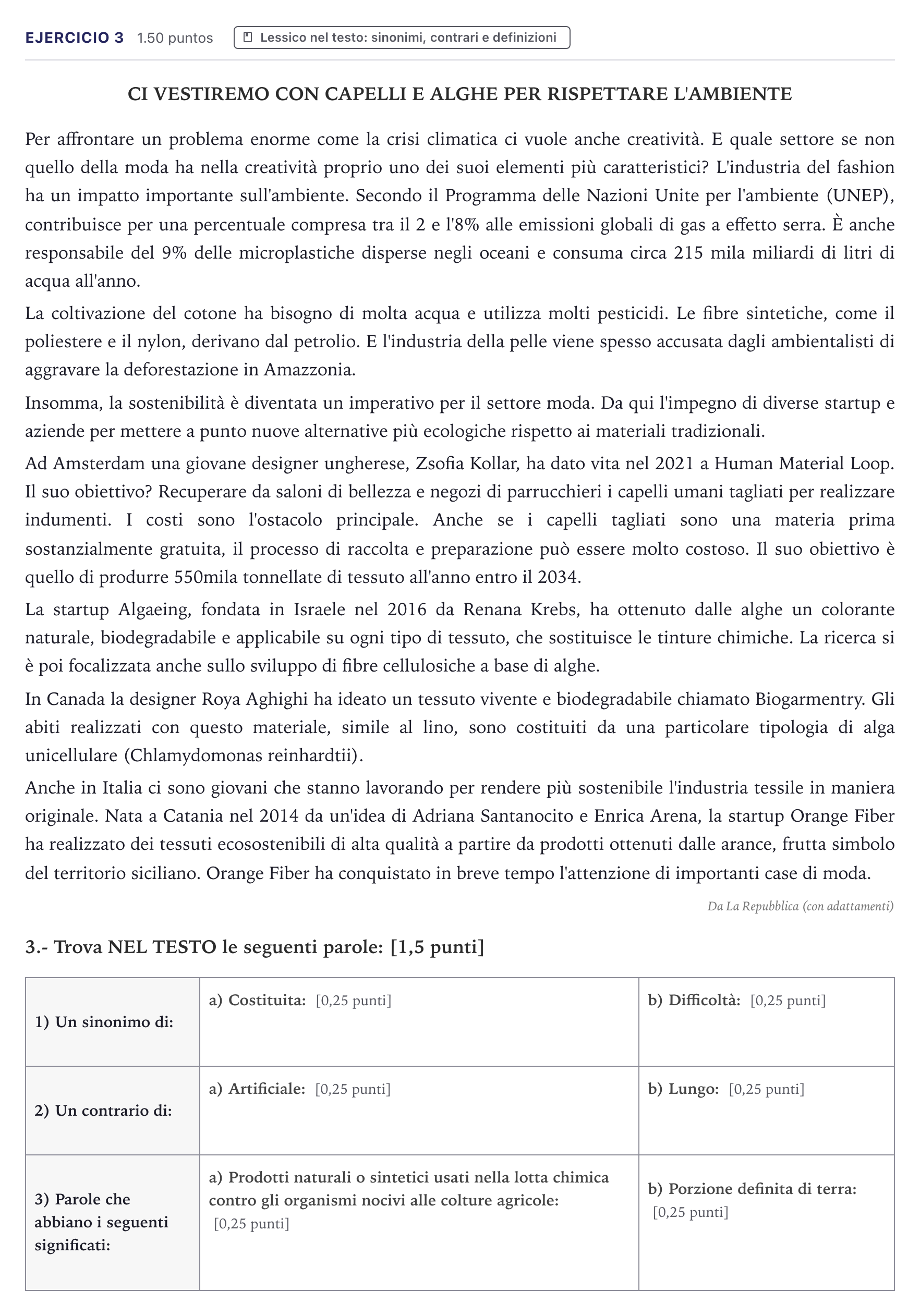 Enunciado: Problema 3 · Italiano PAU Canarias Julio 2025