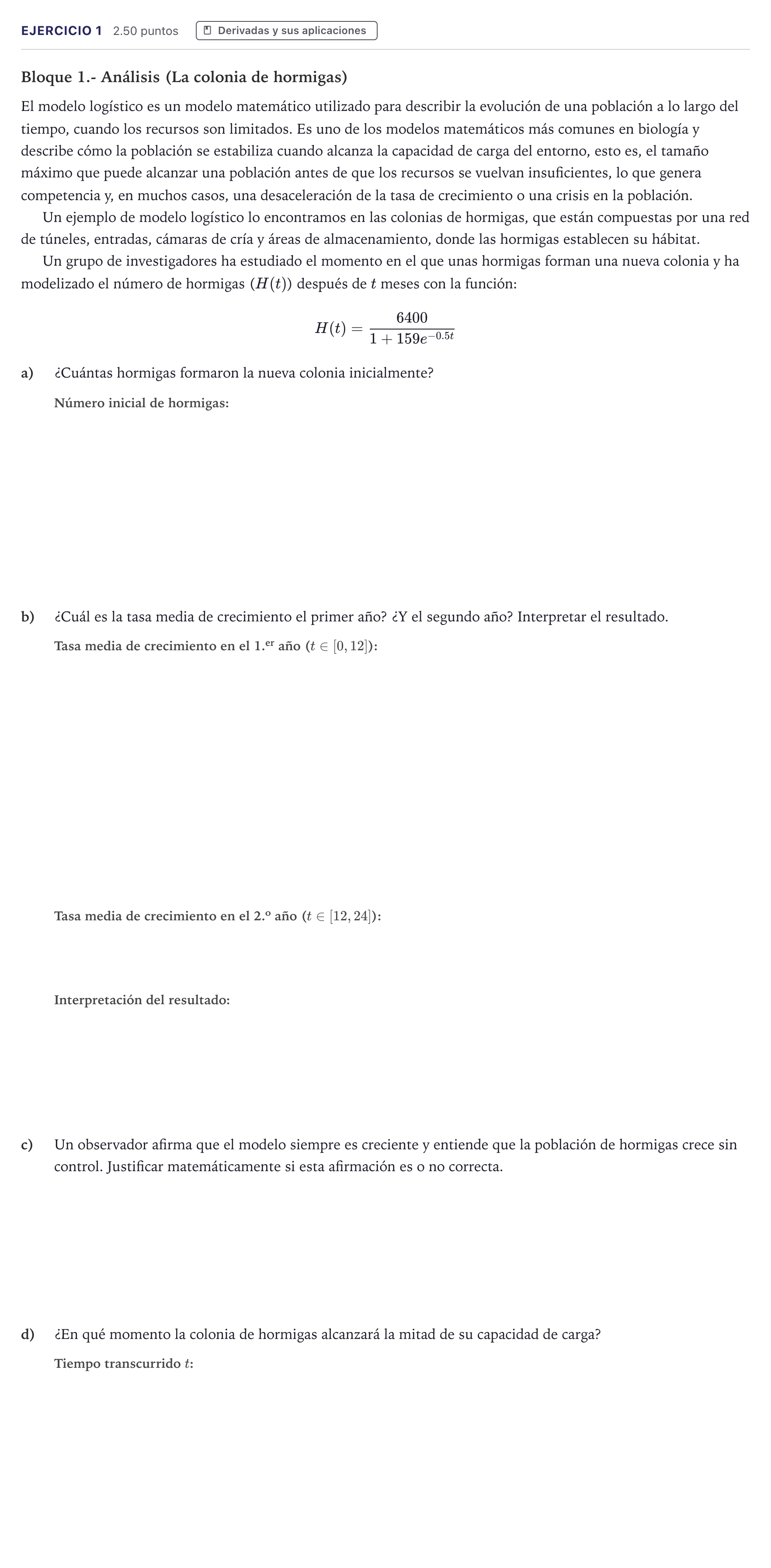 Enunciado: Problema 1 · Matemáticas II PAU Canarias Julio 2025