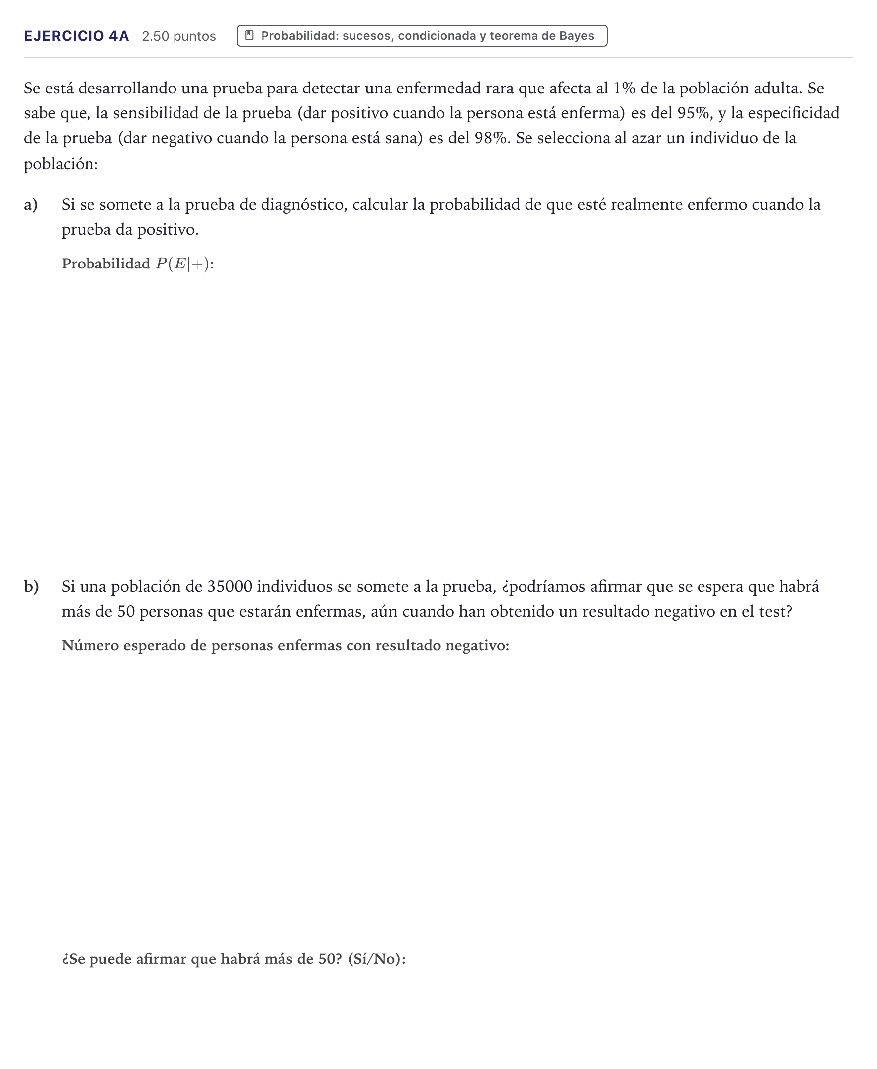Enunciado: Ejercicio 4A · Matemáticas II PAU Canarias Julio 2025