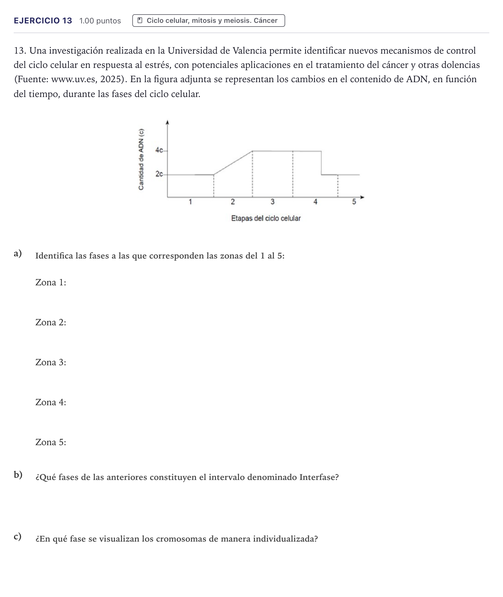 Enunciado: Problema 13 · Biología PAU Canarias Julio 2025
