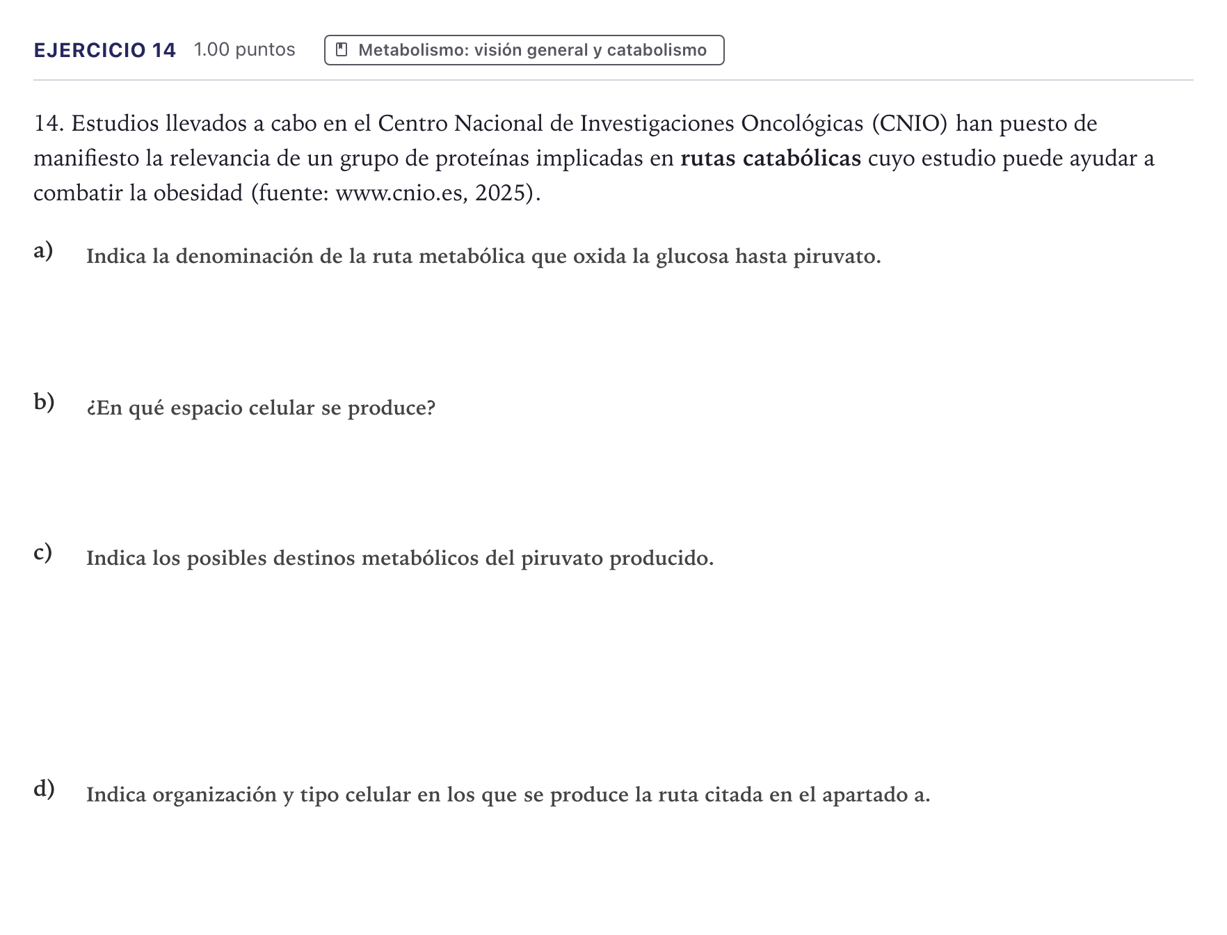 Enunciado: Problema 14 · Biología PAU Canarias Julio 2025
