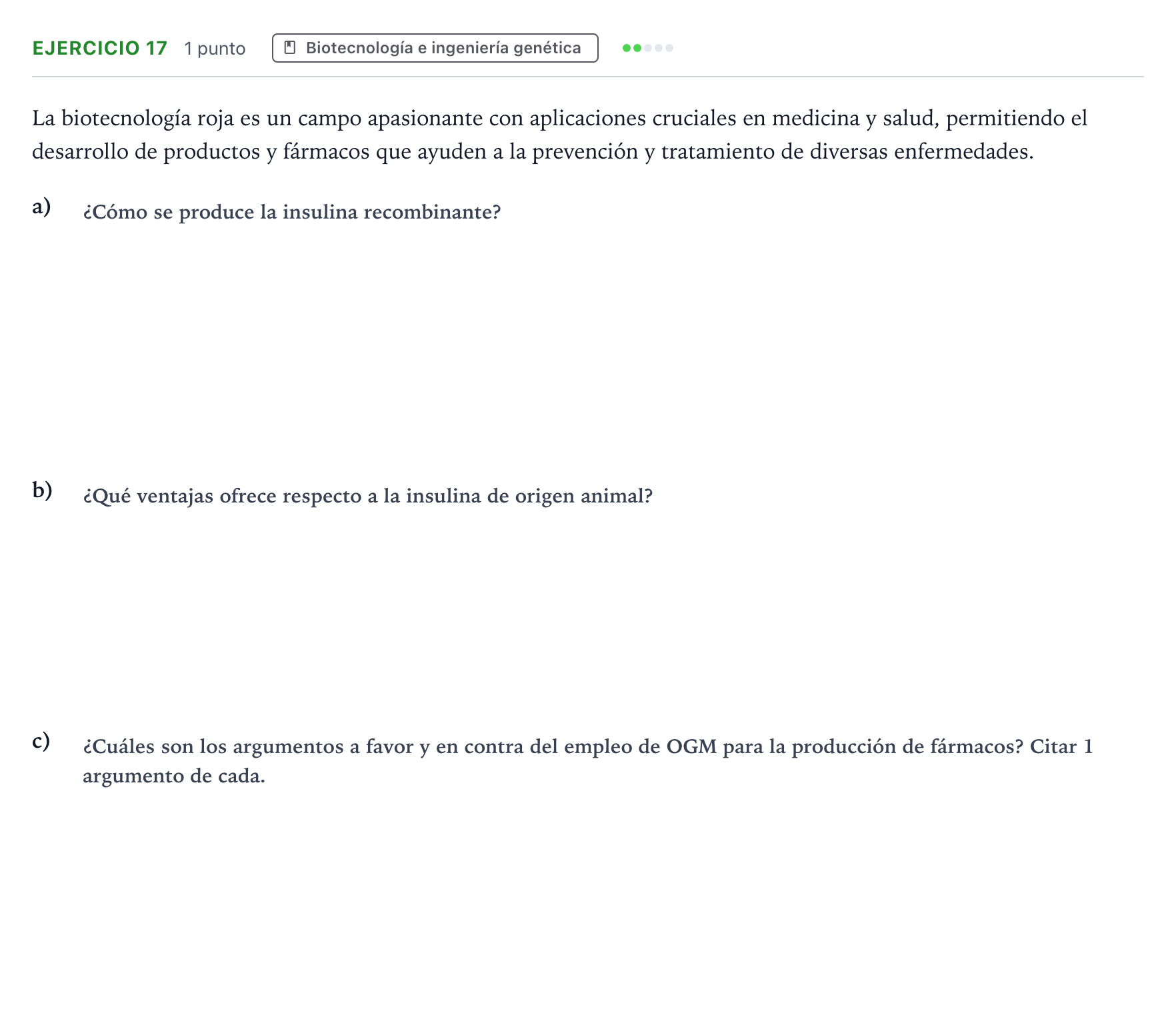 Enunciado: Problema 17 · Biología PAU Canarias Julio 2025