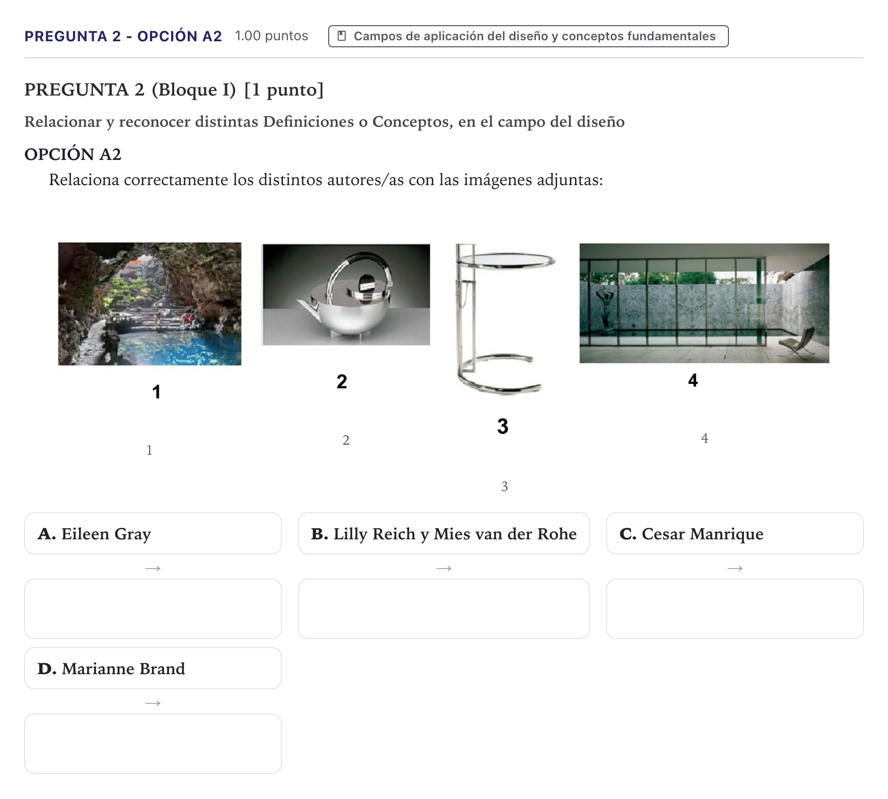 Enunciado: Pregunta 2 - Opción A2 · Diseño PAU Canarias Julio 2025