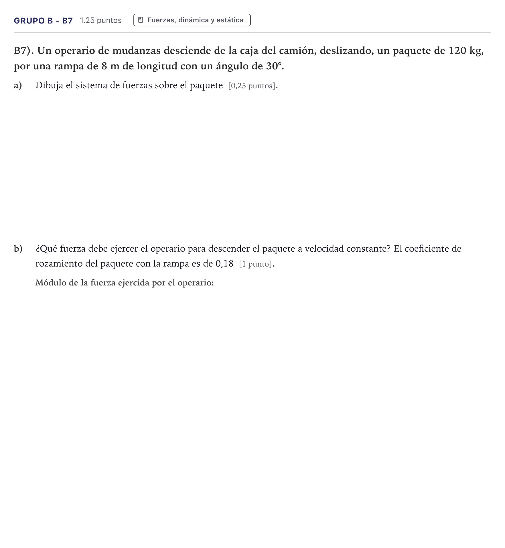 Enunciado: Ejercicio Grupo B - B7 · Ciencias Generales PAU Canarias Julio (Ciencias) 2025