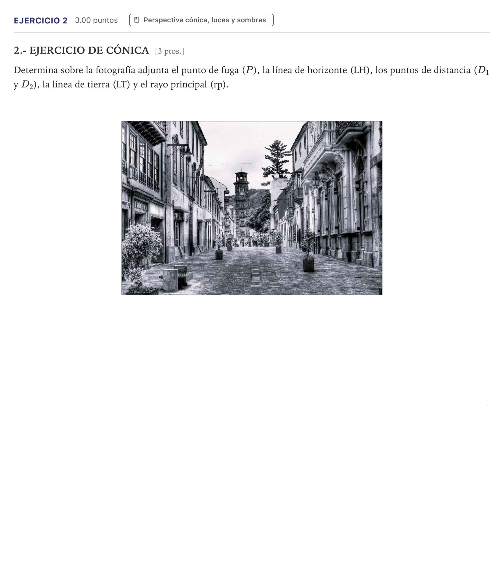 Enunciado: Problema 2 · Dibujo Técnico Aplicado a las Artes Plásticas y el Diseño II PAU Canarias Julio 2025