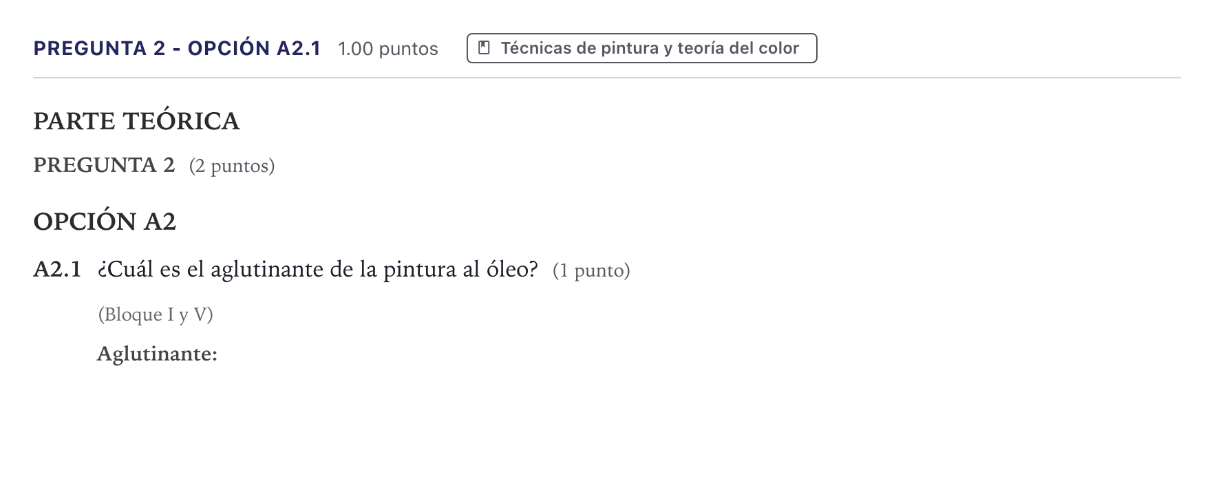 Enunciado: Pregunta 2 - Opción A2.1 · Técnicas de Expresión Gráfico-Plásticas PAU Canarias Julio 2025