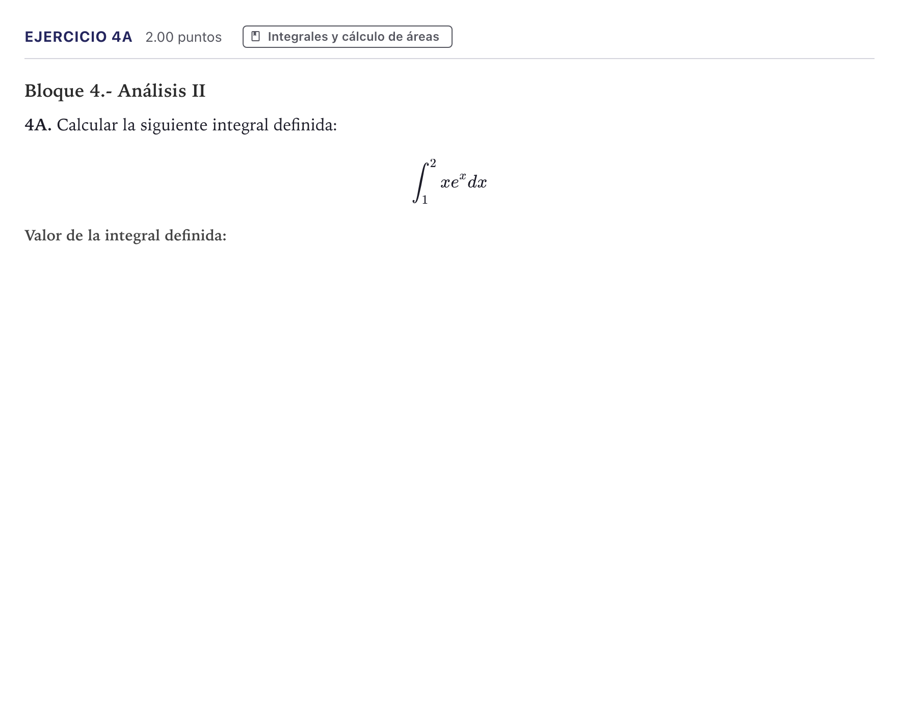 Enunciado: Ejercicio 4A · Matemáticas II PAU Canarias Junio 2026