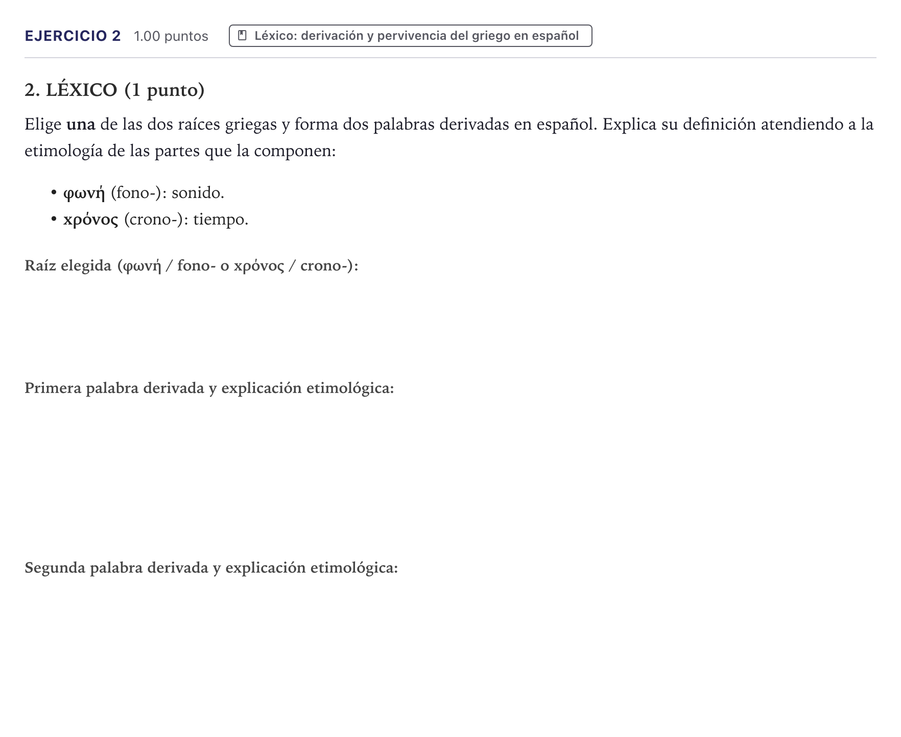 Enunciado: Problema 2 · Griego II PAU Canarias Junio 2026