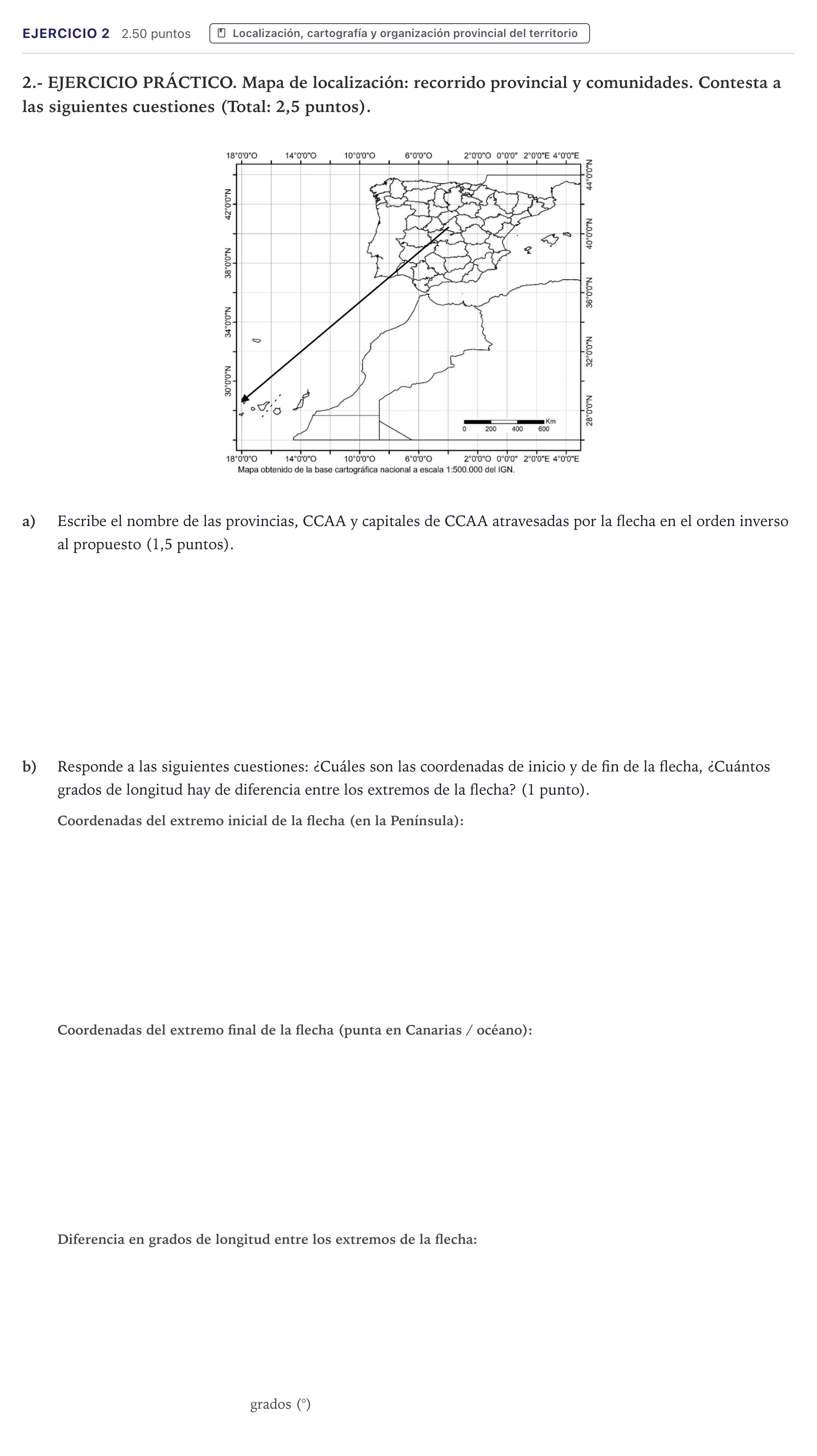 Enunciado: Problema 2 · Geografía PAU Canarias Junio 2026