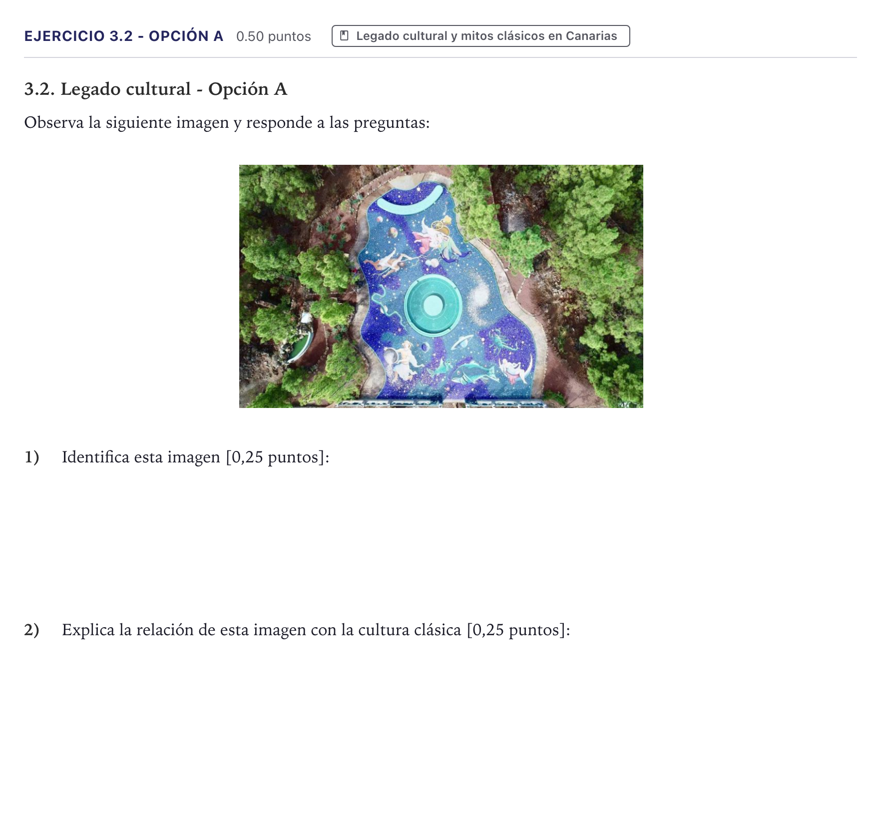 Enunciado: Ejercicio 3.2 - Opción A · Latín II PAU Canarias Junio 2026