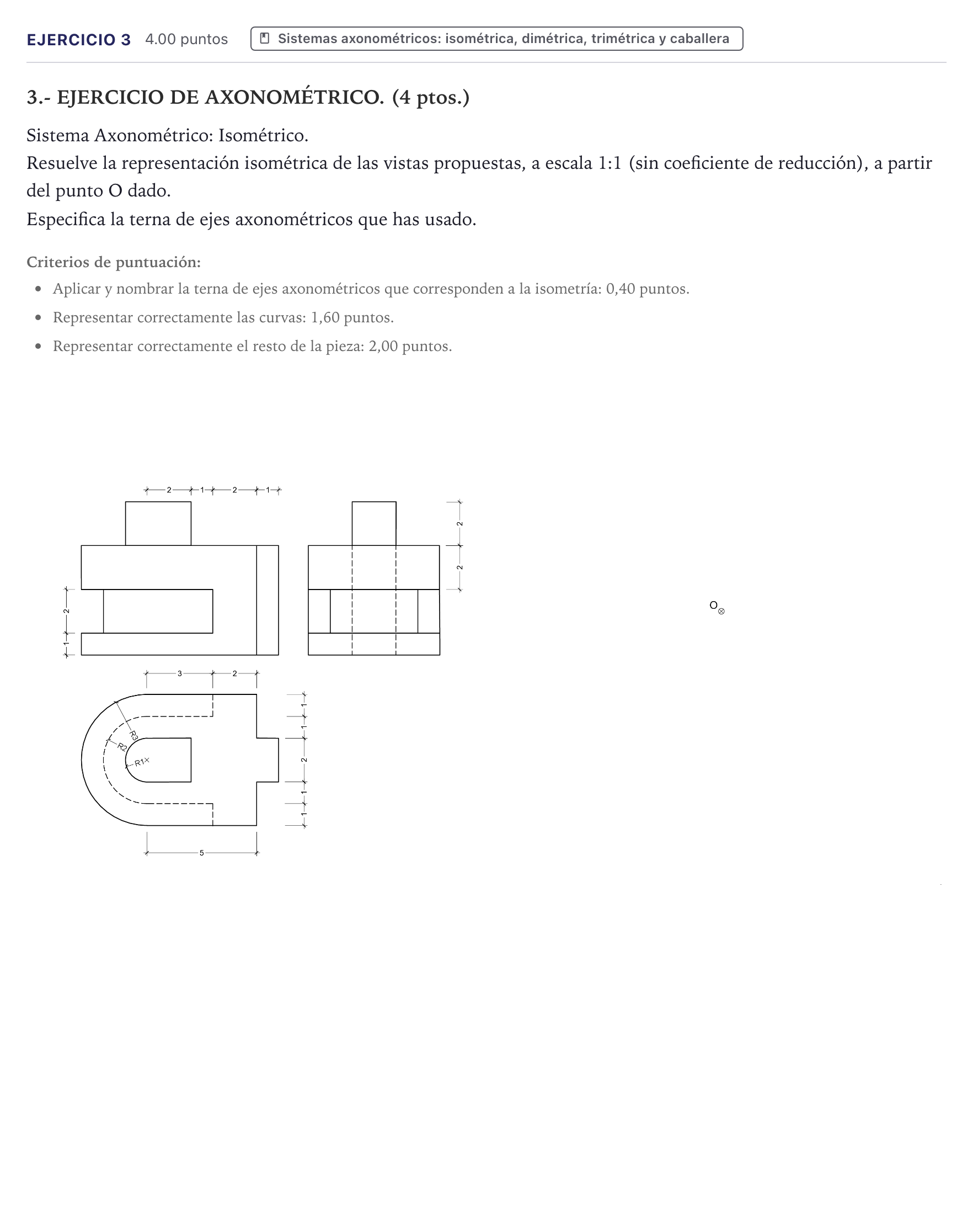 Enunciado: Problema 3 · Dibujo Técnico Aplicado a las Artes Plásticas y el Diseño II PAU Canarias Junio 2026