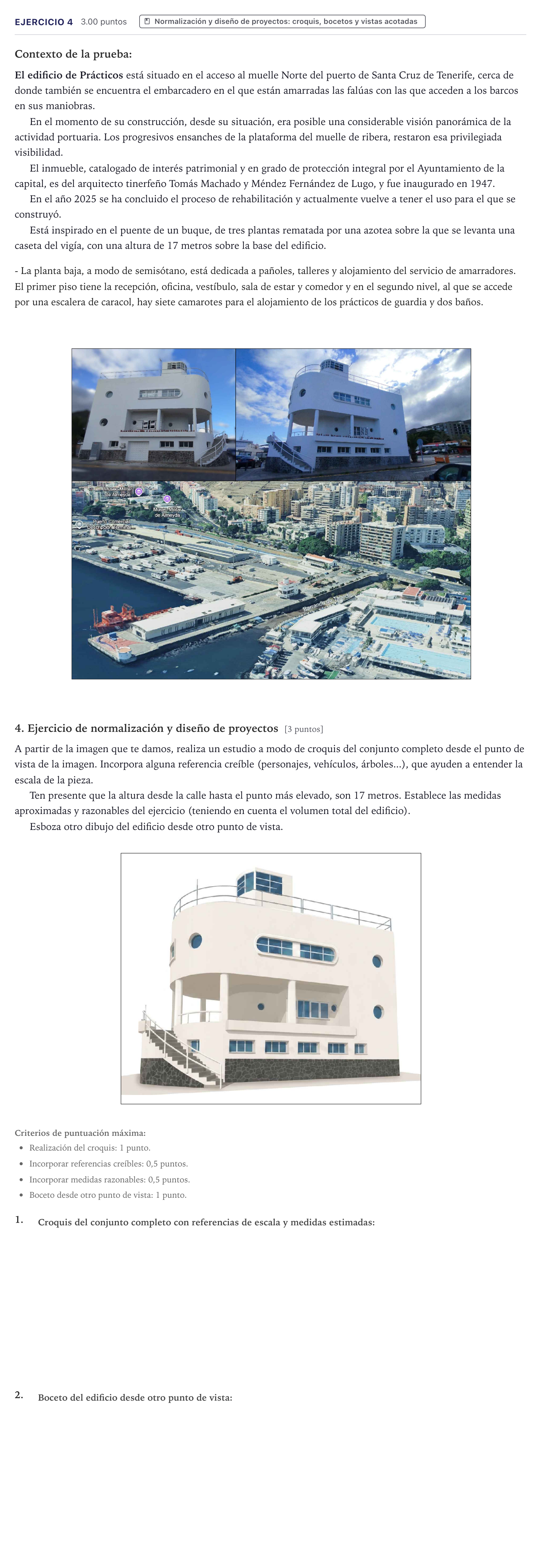 Enunciado: Problema 4 · Dibujo Técnico Aplicado a las Artes Plásticas y el Diseño II PAU Canarias Junio 2026
