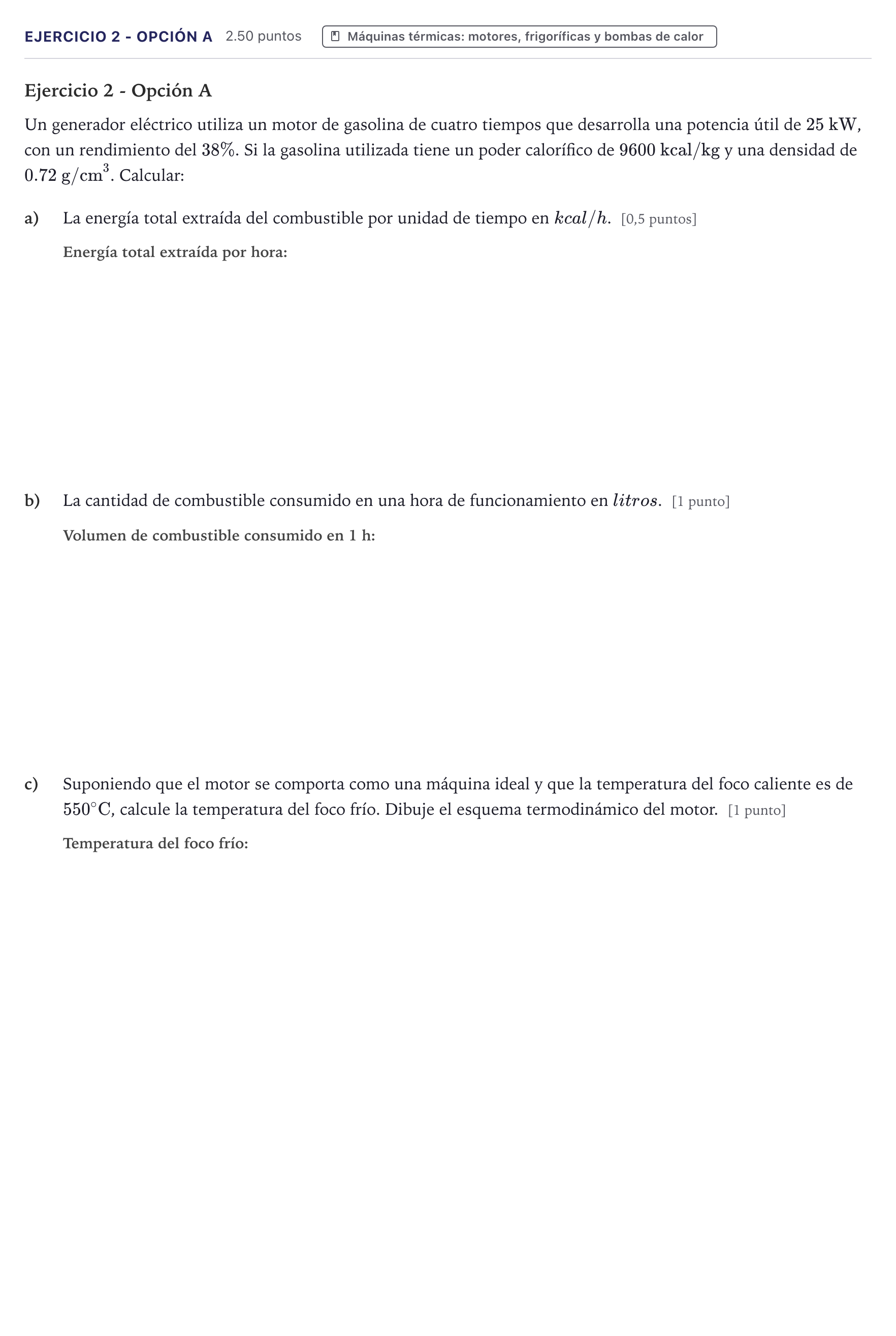 Enunciado: Ejercicio 2 - Opción A · Tecnología e Ingeniería II PAU Canarias Junio 2026