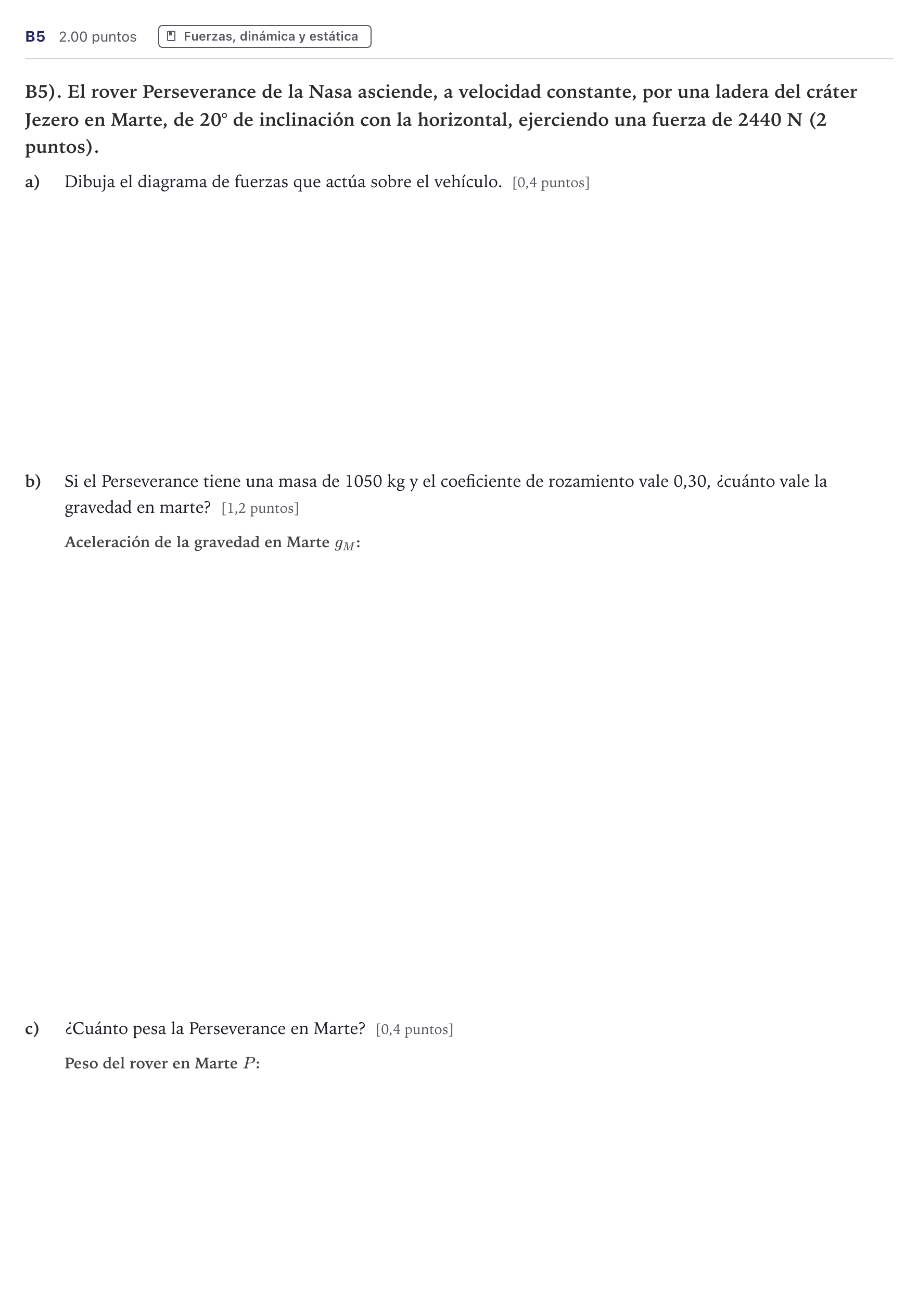 Enunciado: Ejercicio B5 · Ciencias Generales PAU Canarias Julio (Ciencias) 2026