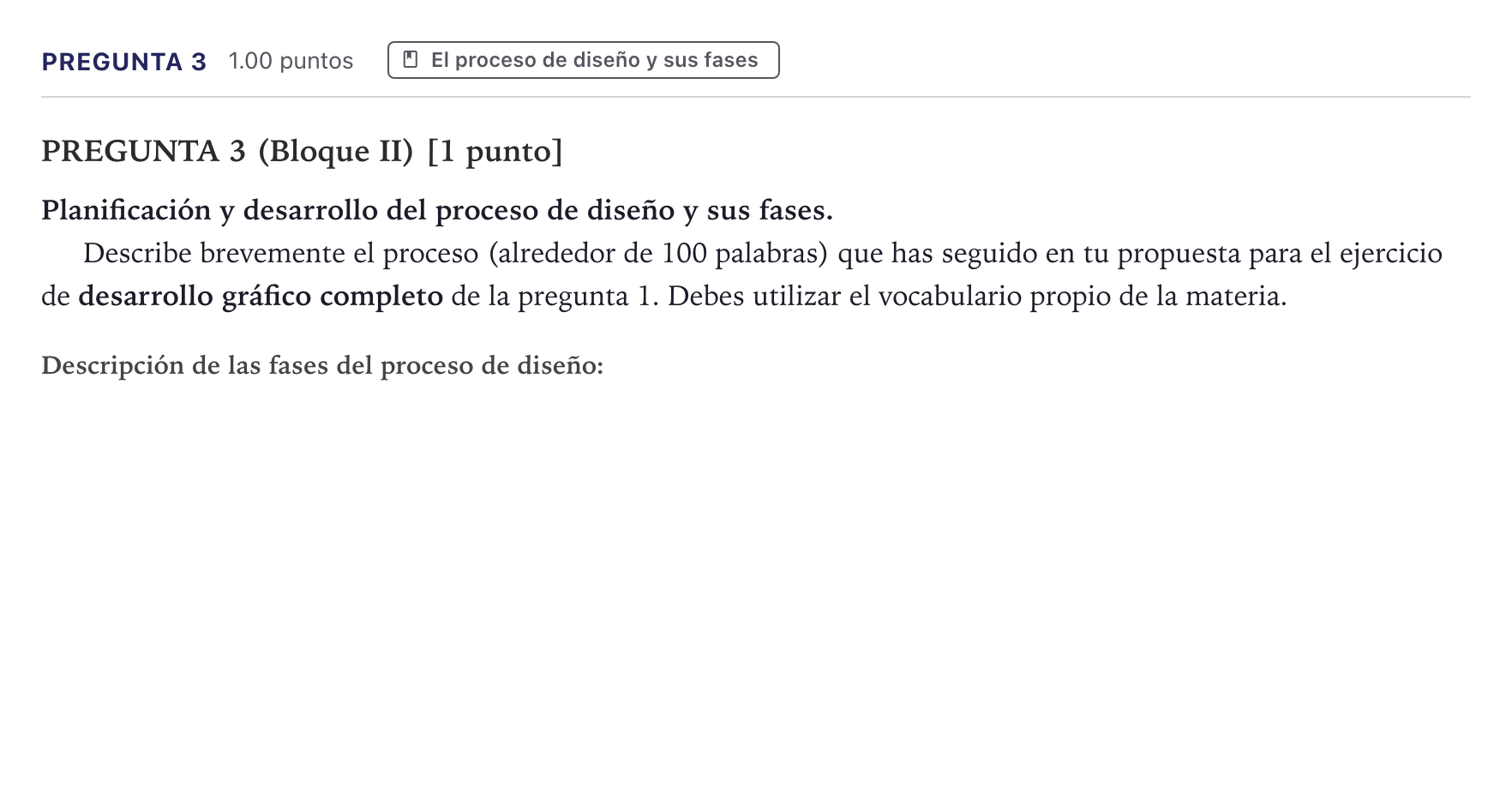 Enunciado: Pregunta 3 · Diseño PAU Canarias Julio 2026