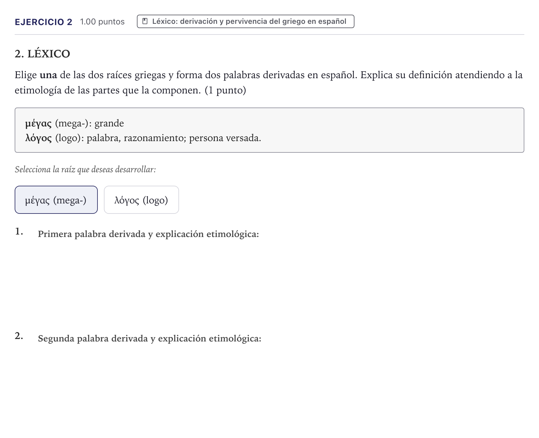 Enunciado: Problema 2 · Griego II PAU Canarias Julio 2026